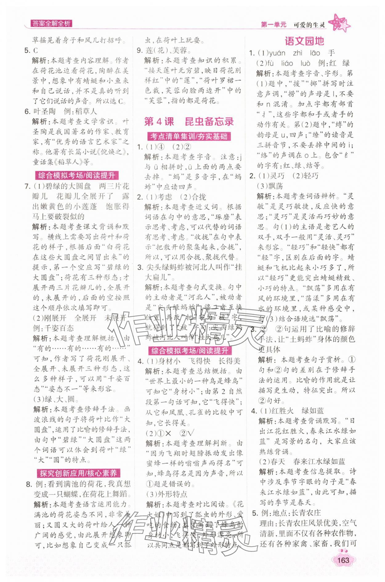 2025年考點(diǎn)集訓(xùn)與滿分備考三年級(jí)語文下冊(cè)人教版 第3頁