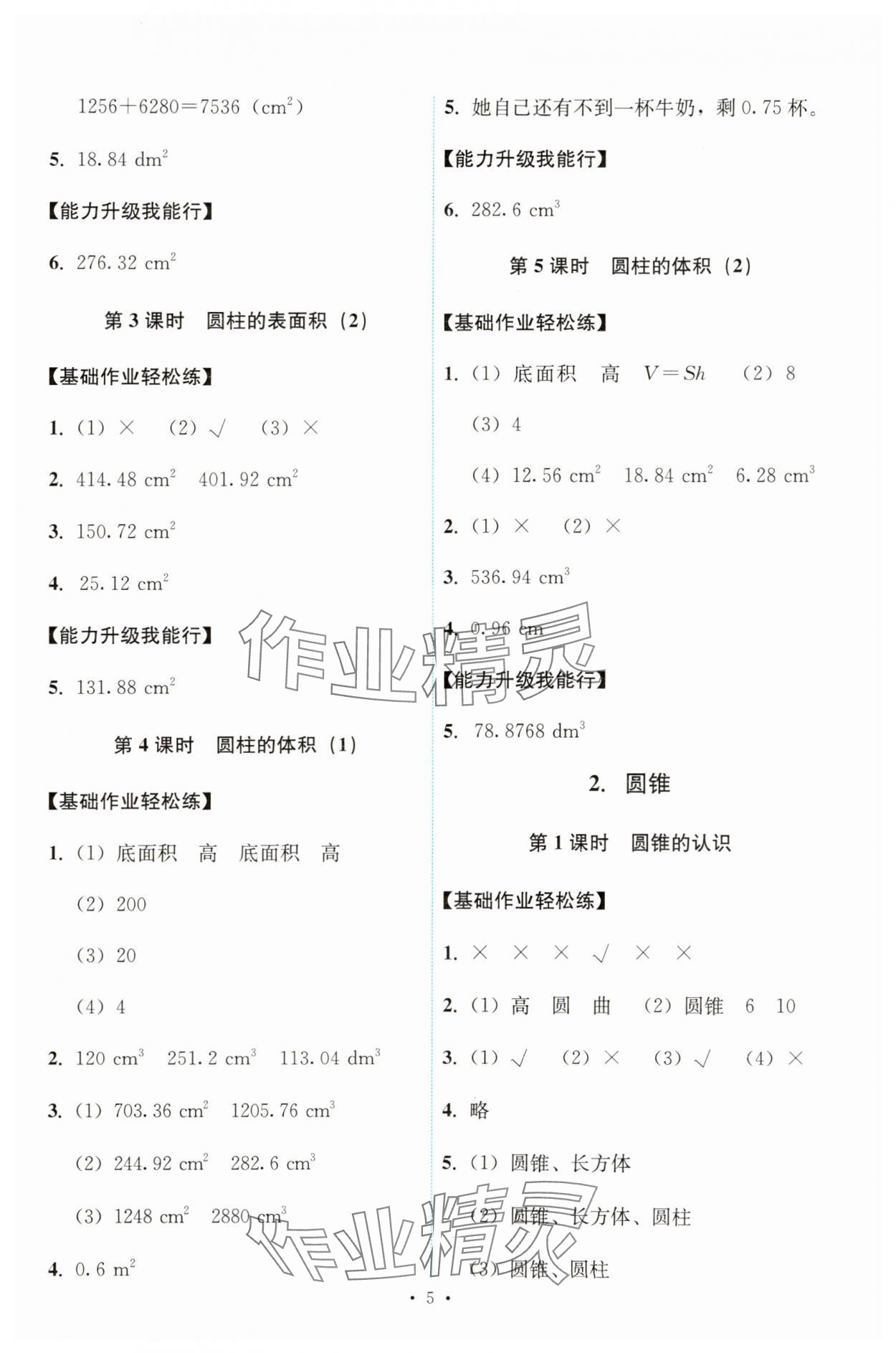 2025年能力培養(yǎng)與測試六年級數(shù)學(xué)下冊人教版 第5頁