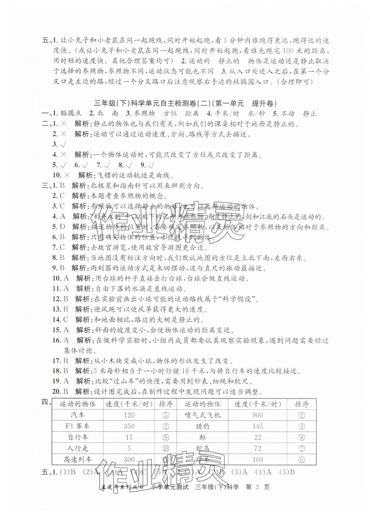 2025年孟建平單元測試三年級科學(xué)下冊教科版 第2頁