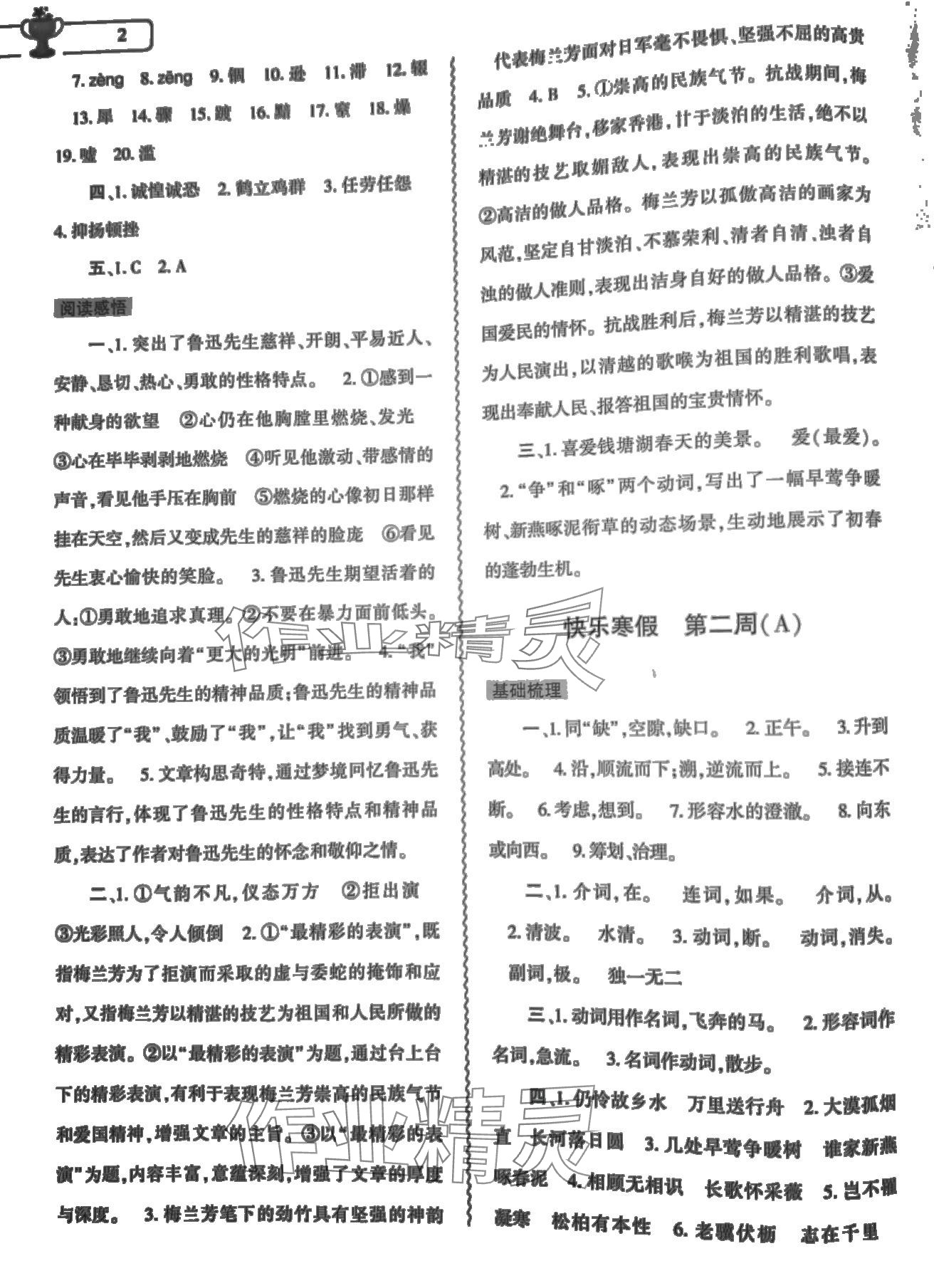 2024年寒假作業(yè)本大象出版社八年級(jí)語(yǔ)文道德與法治歷史 第2頁(yè)