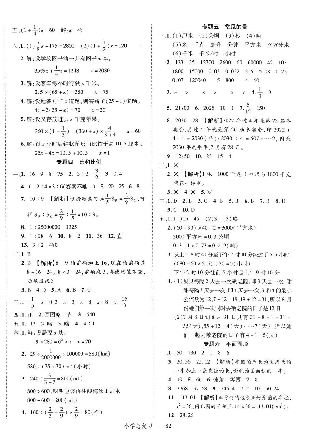 2024年小學總復習沖刺卷六年級數(shù)學人教版 第2頁