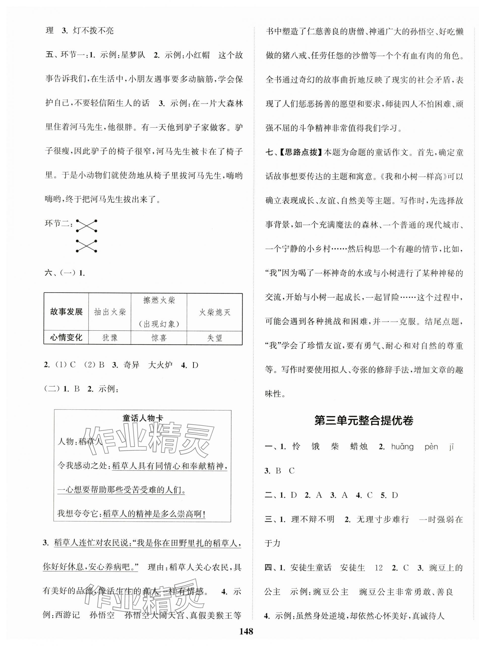2024年復(fù)習(xí)金卷同步跟蹤大試卷三年級(jí)語(yǔ)文上冊(cè)人教版 參考答案第4頁(yè)