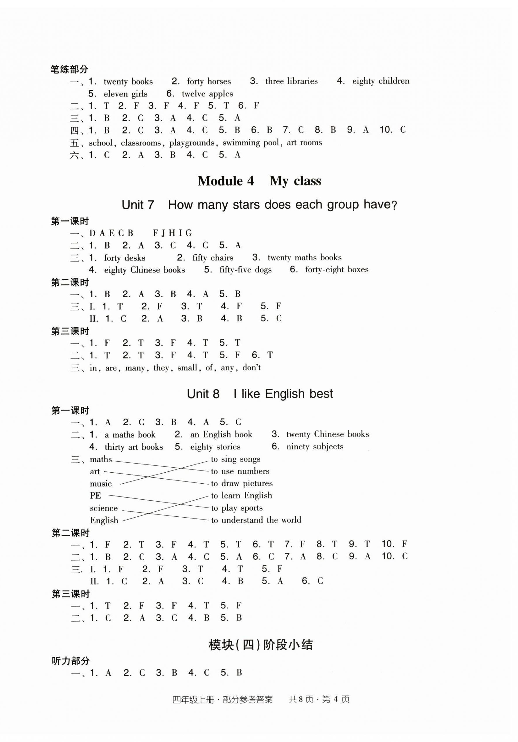 2024年雙基同步導(dǎo)學(xué)導(dǎo)練四年級英語上冊教科版廣州專版 第4頁