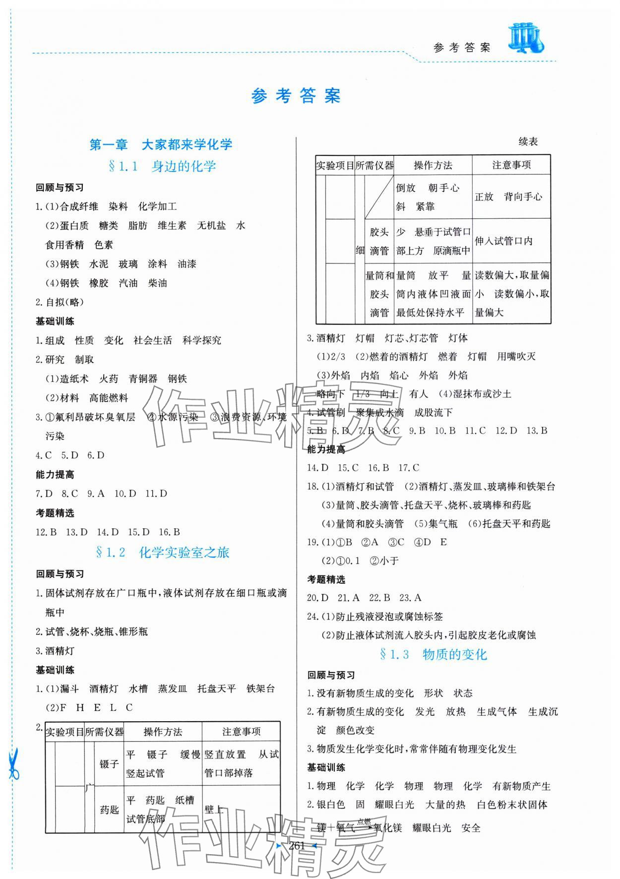 2023年多元評(píng)價(jià)與素質(zhì)提升九年級(jí)化學(xué)全一冊(cè)科粵版 第1頁(yè)