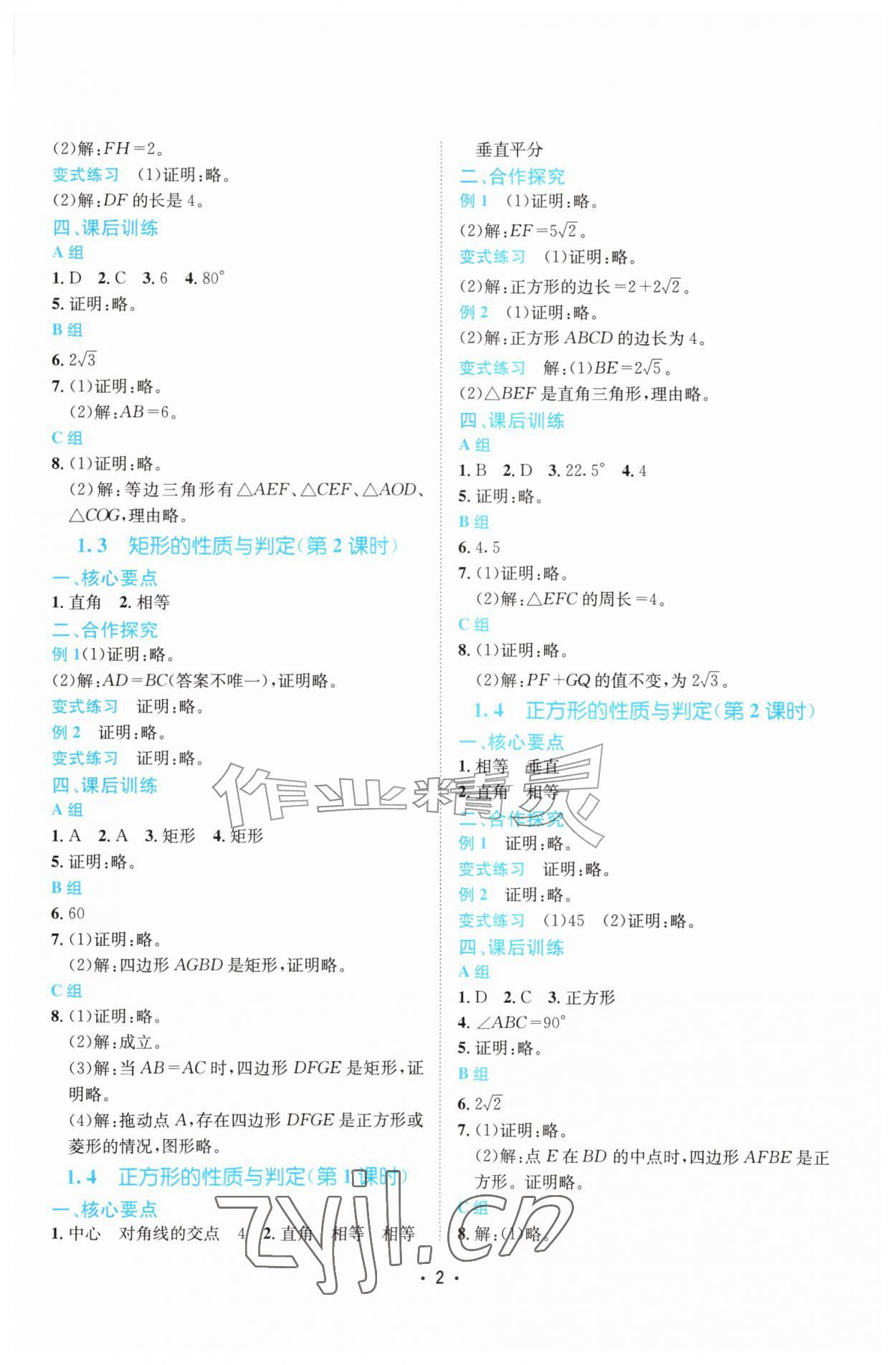 2026年同步培优精练数学爱好者九年级数学上册北师大版&nbsp;第2页