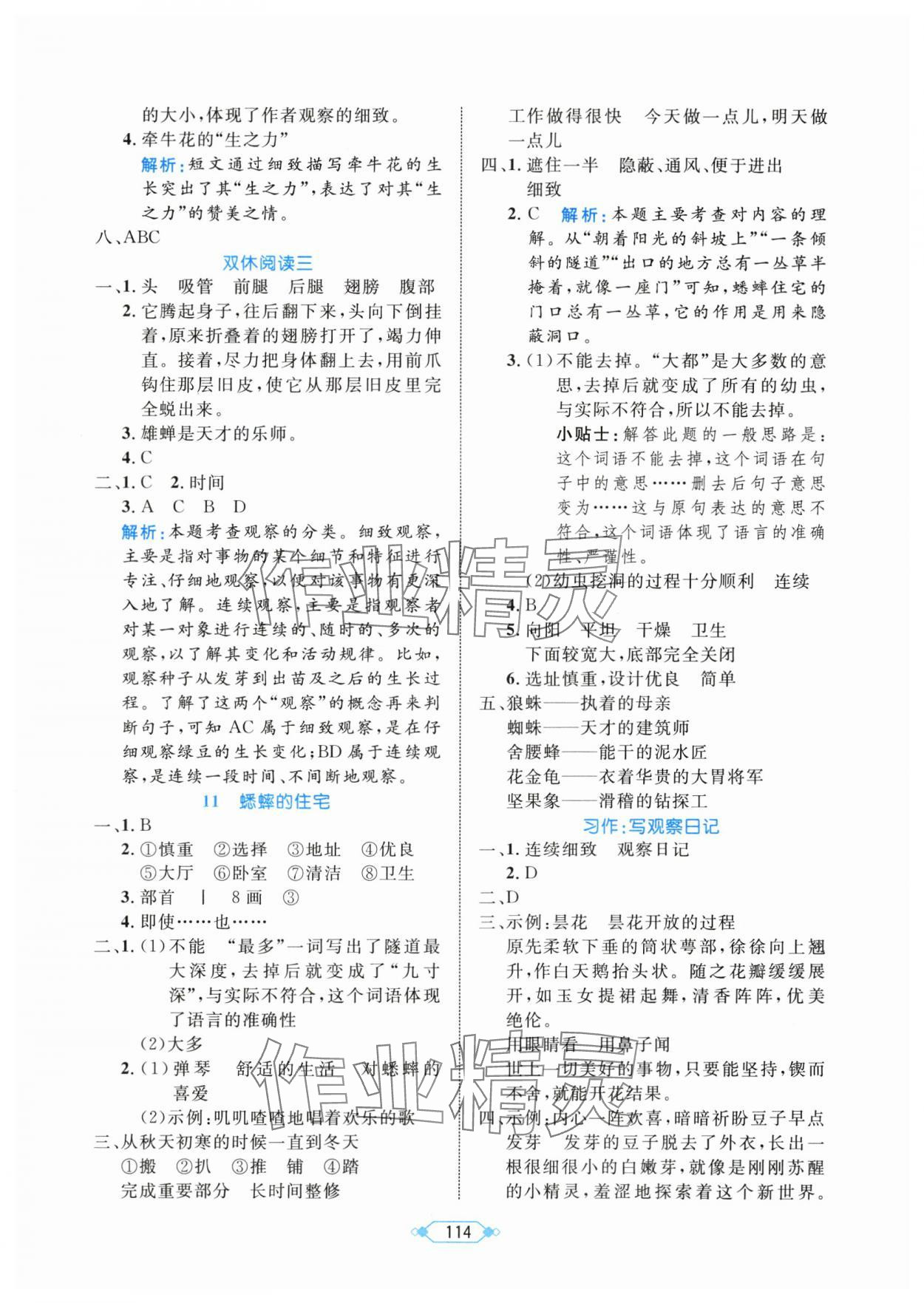 2025年黄冈名师天天练四年级语文上册人教版&nbsp;第6页