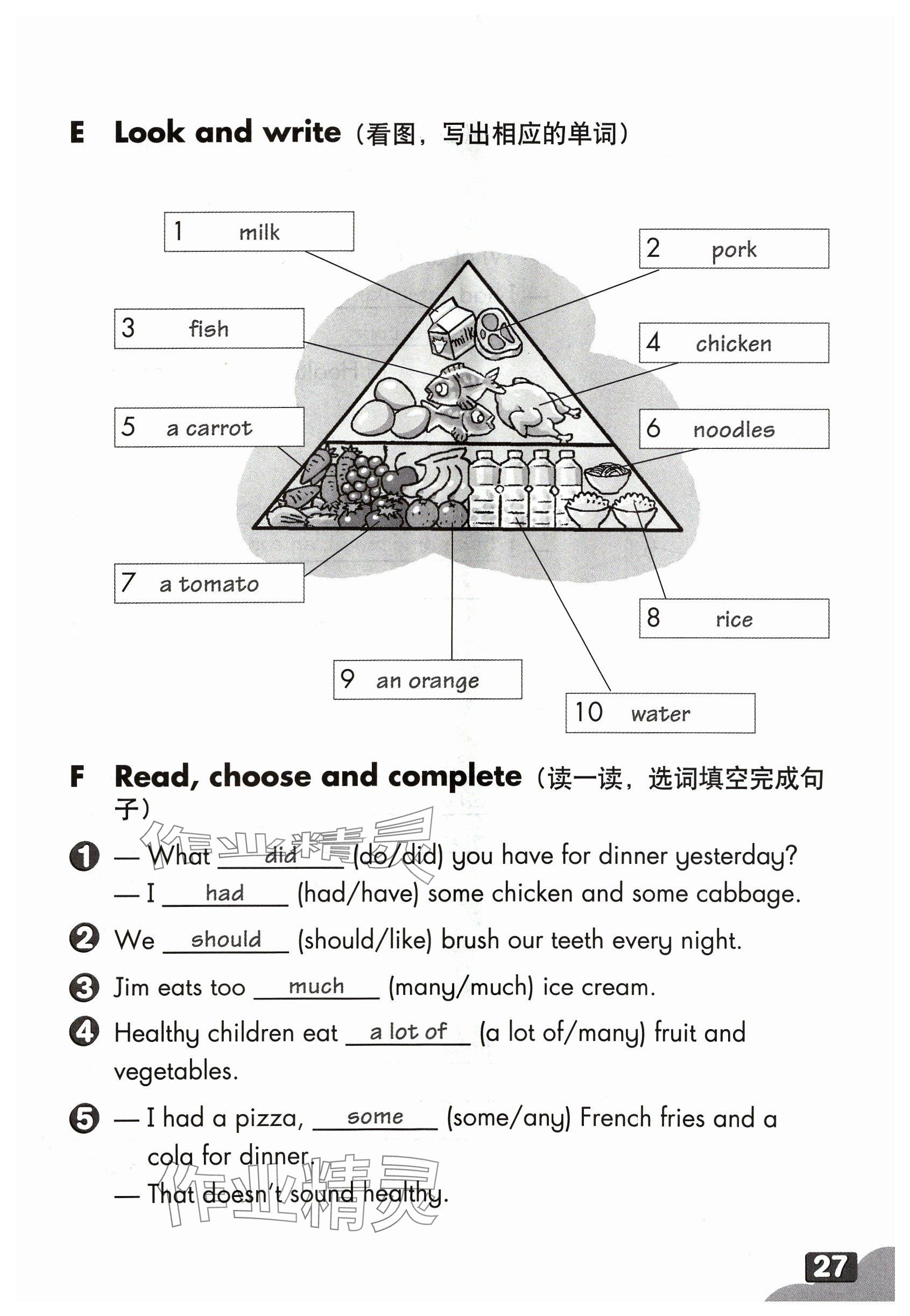 2024年練習(xí)部分五年級英語下冊滬教版五四制 參考答案第26頁