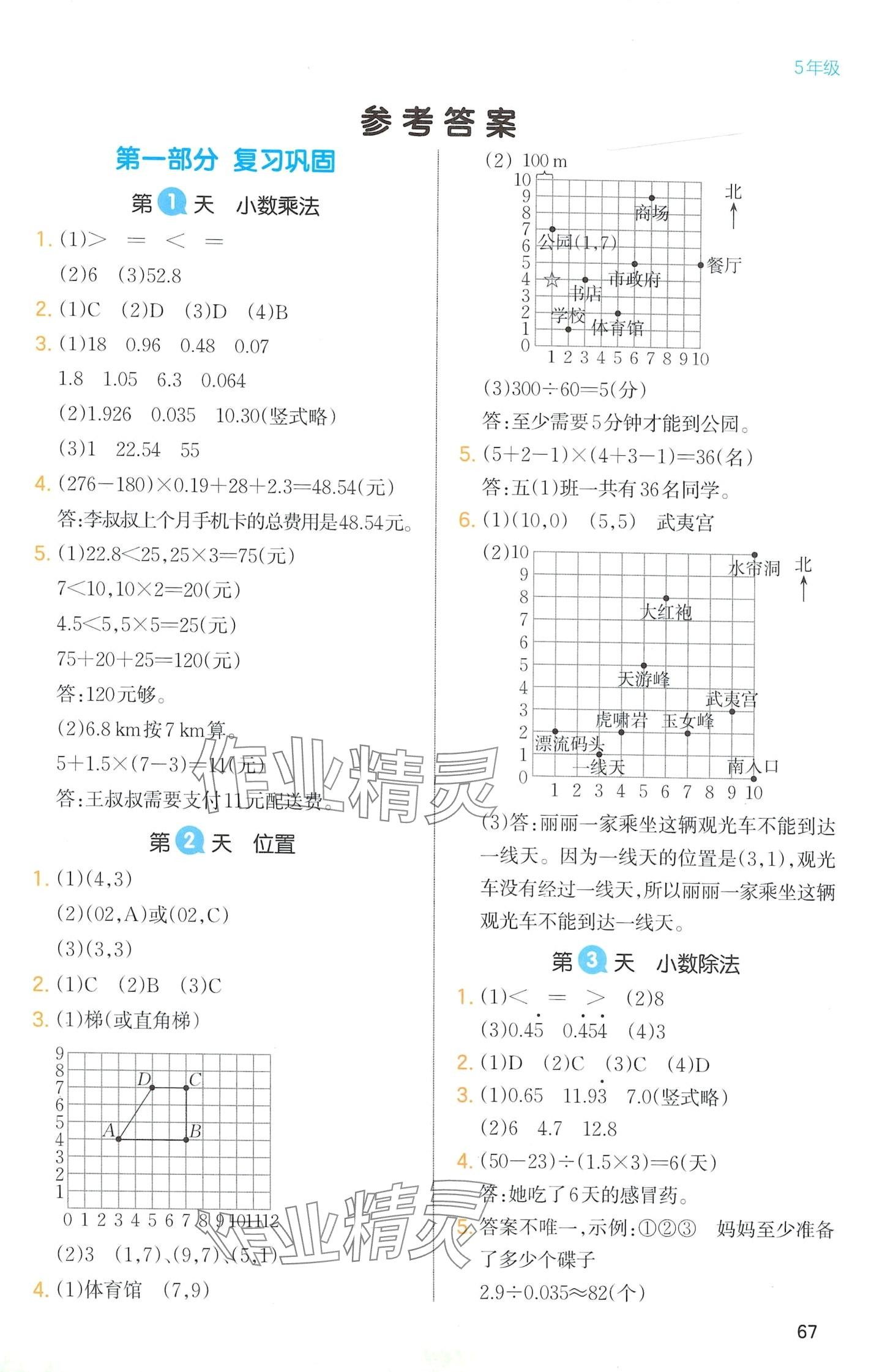 2024年一本寒假五年級數(shù)學人教版 第1頁