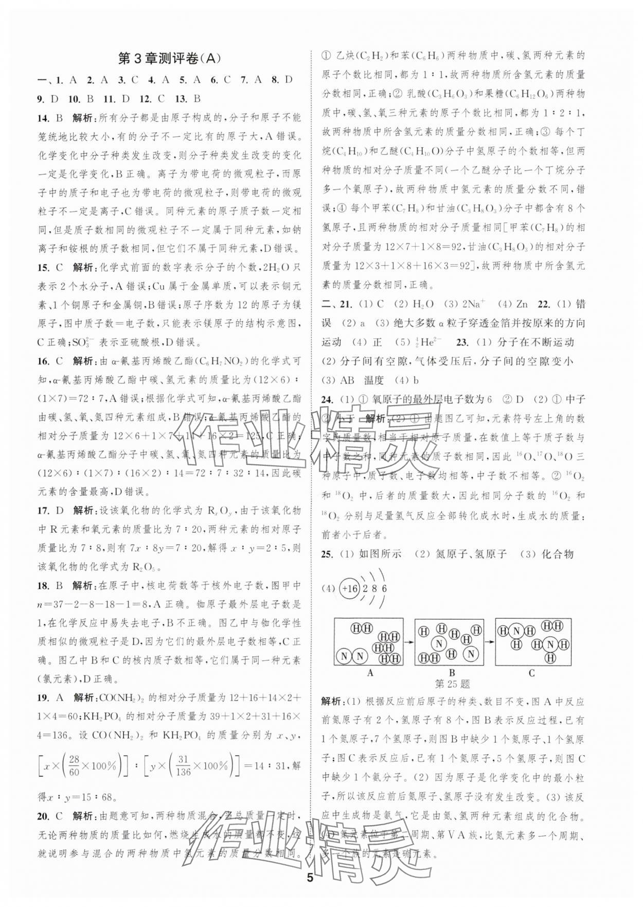 2025年通城學典全程測評卷九年級化學全一冊滬教版 第5頁