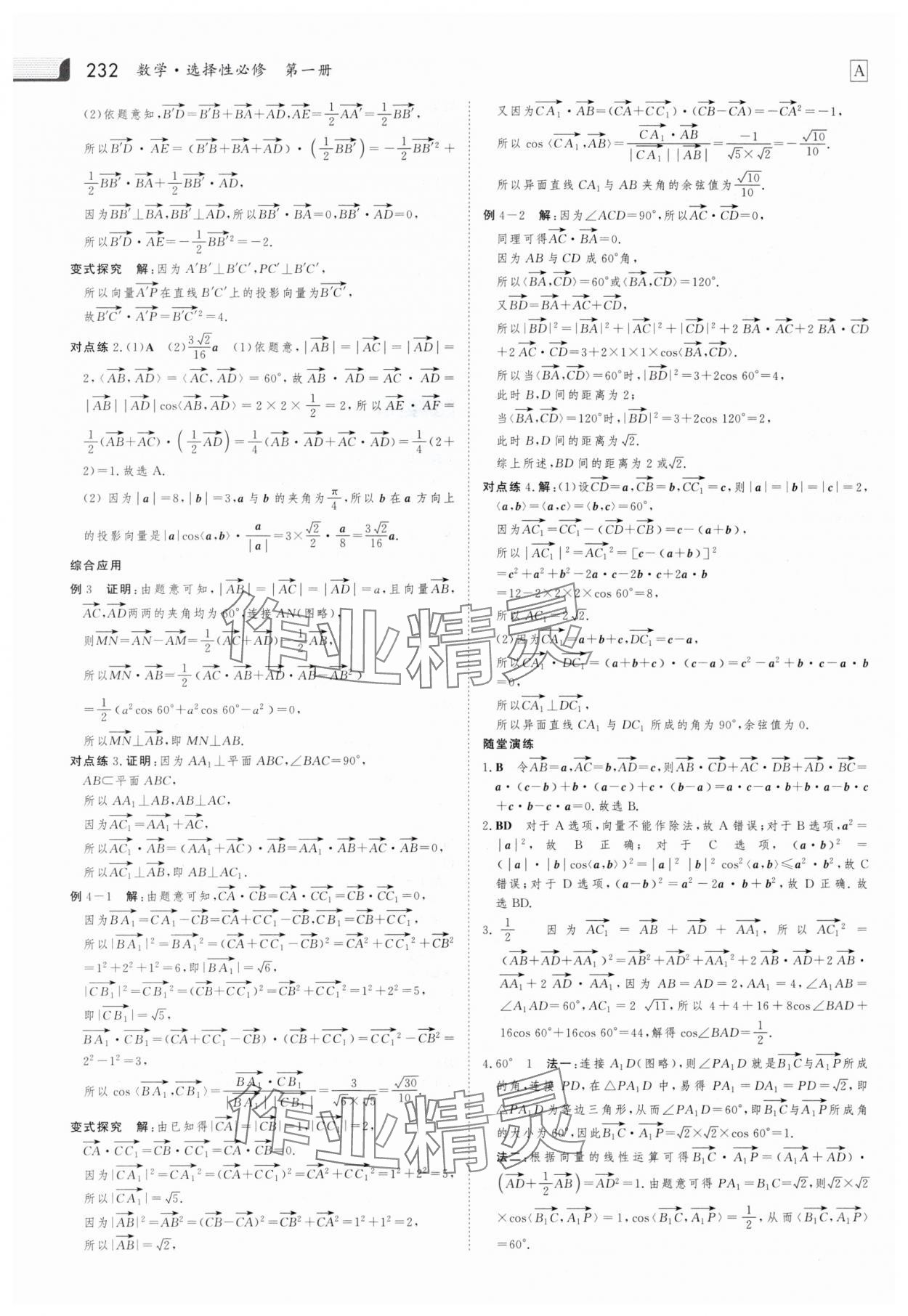 2025年金版新學(xué)案高中數(shù)學(xué)選擇性必修第一冊人教版 參考答案第3頁