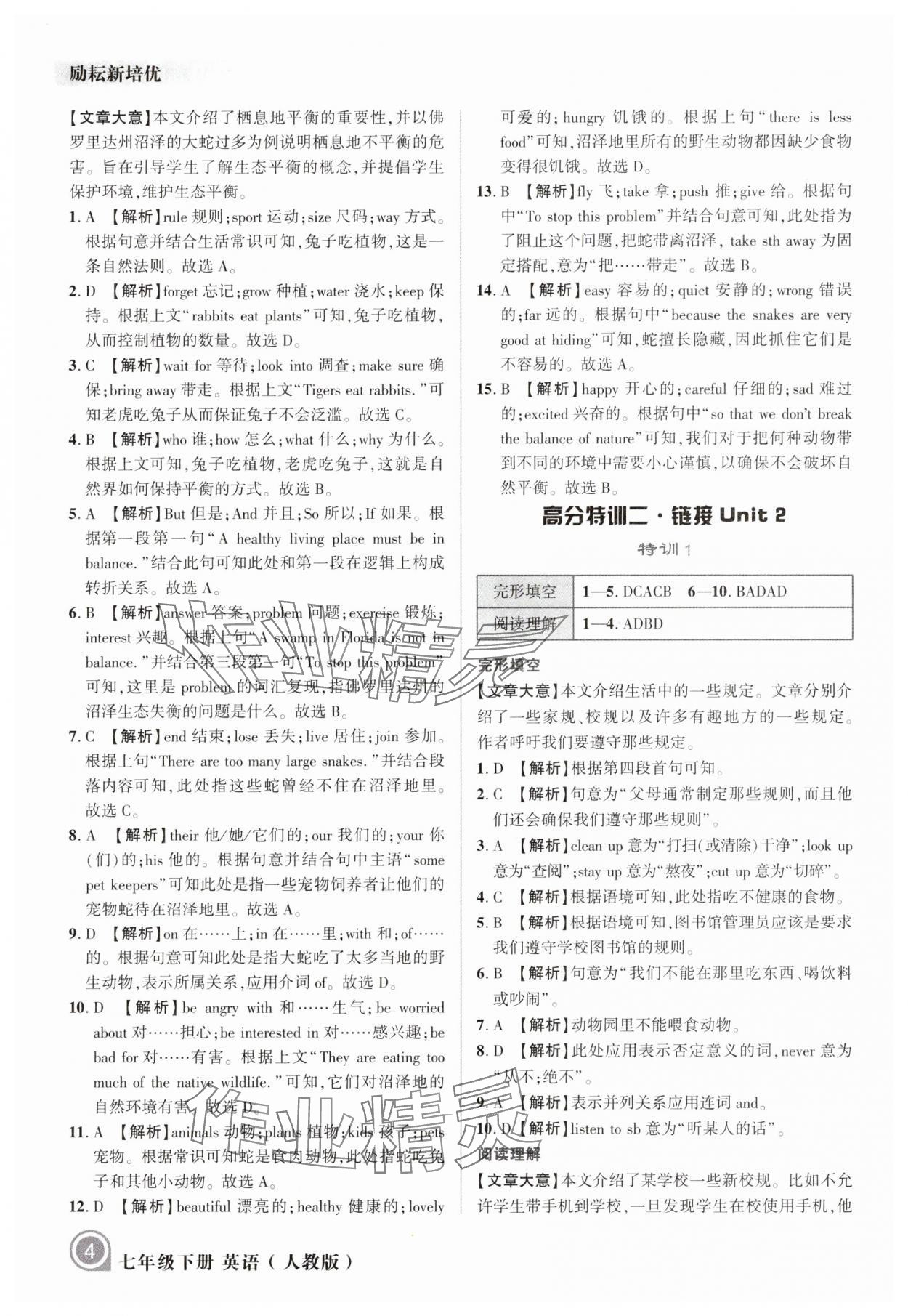 2025年勵耘新培優(yōu)七年級英語下冊人教版 第4頁