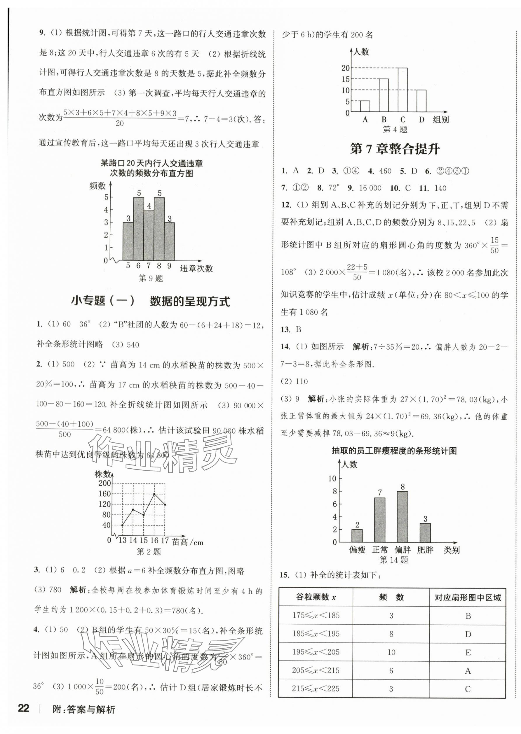 2024年通城学典课时作业本八年级数学下册苏科版江苏专版 参考答案第3页