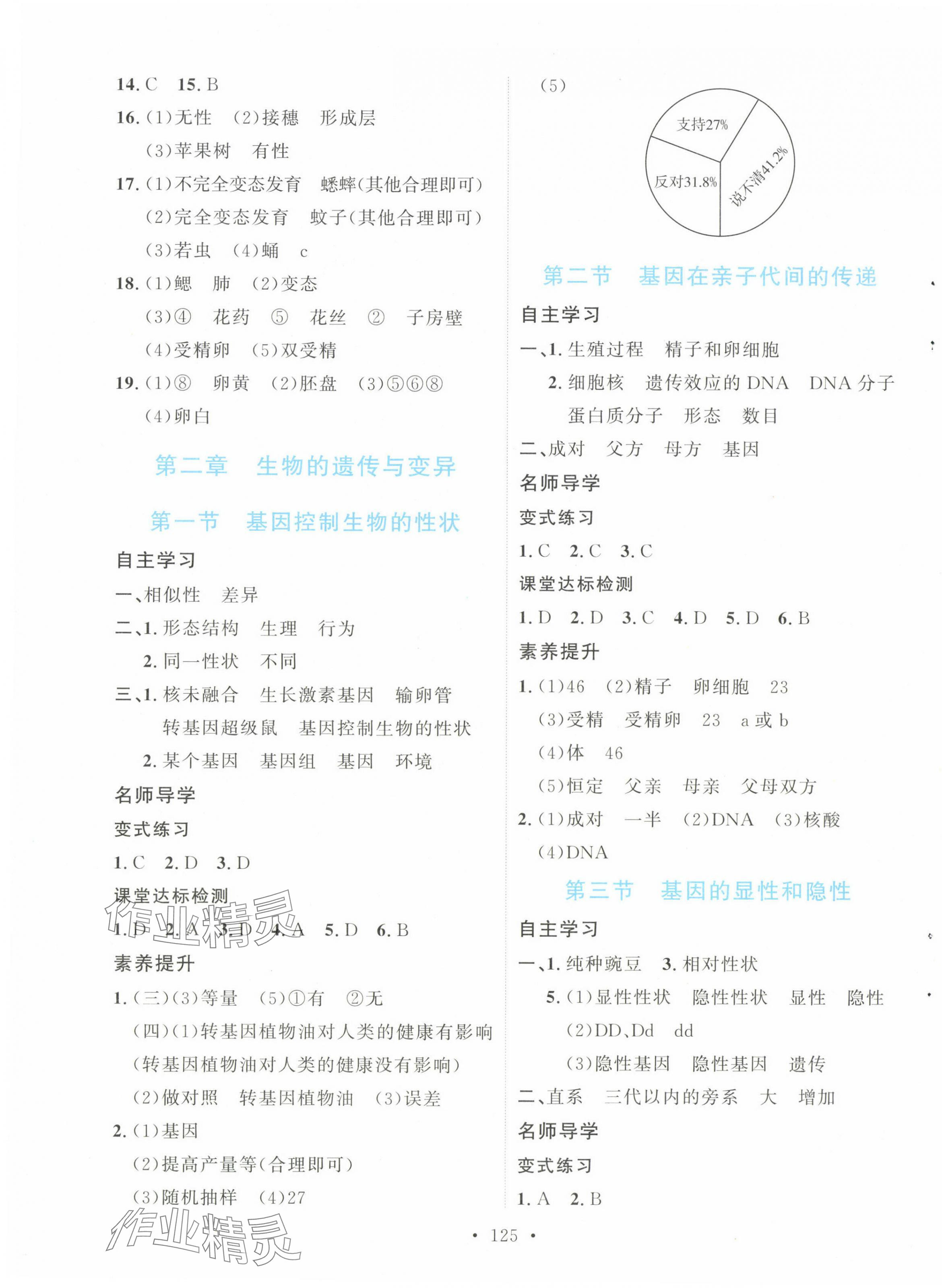 2024年实验教材新学案八年级生物下册人教版 第3页