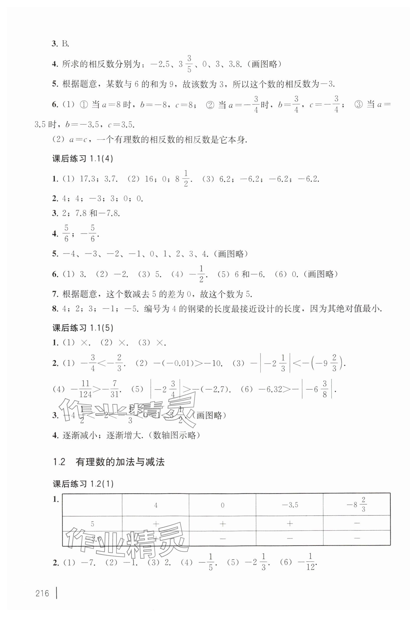 2024年练习部分六年级数学上册沪教版五四制 参考答案第2页