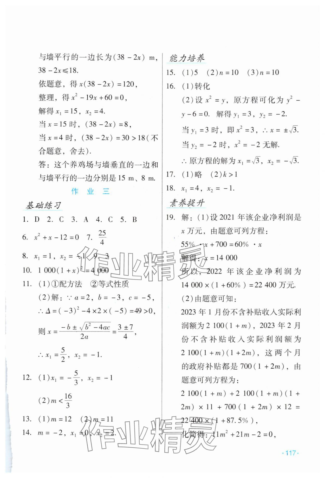 2024年假日数学寒假吉林出版集团股份有限公司九年级人教版 第3页