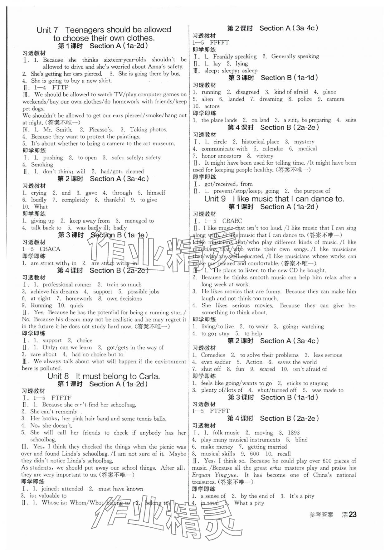 2025年全品學(xué)練考九年級(jí)英語(yǔ)上冊(cè)人教版 第3頁(yè)