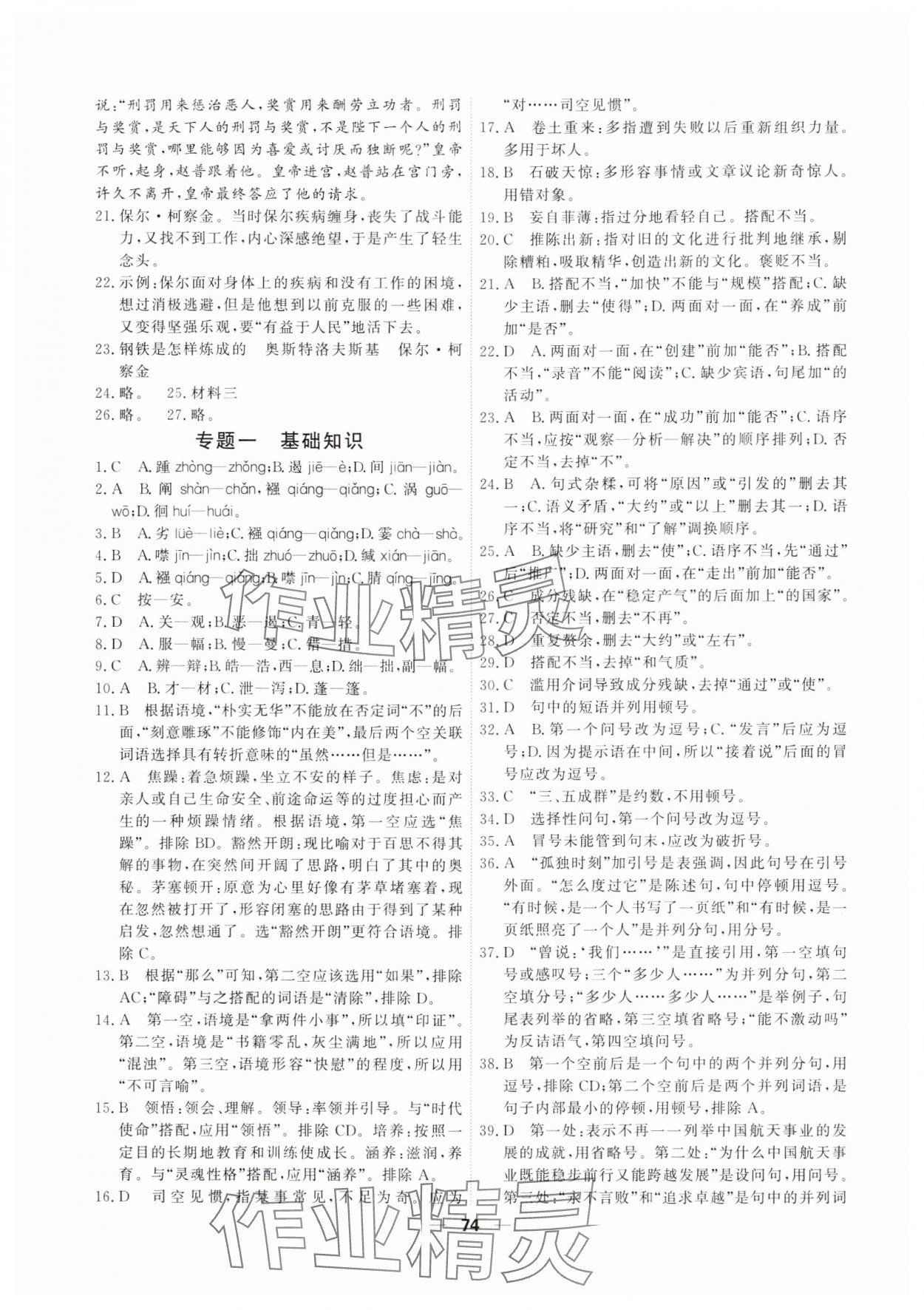 2025年一飛沖天小復(fù)習(xí)八年級語文下冊人教版 第4頁