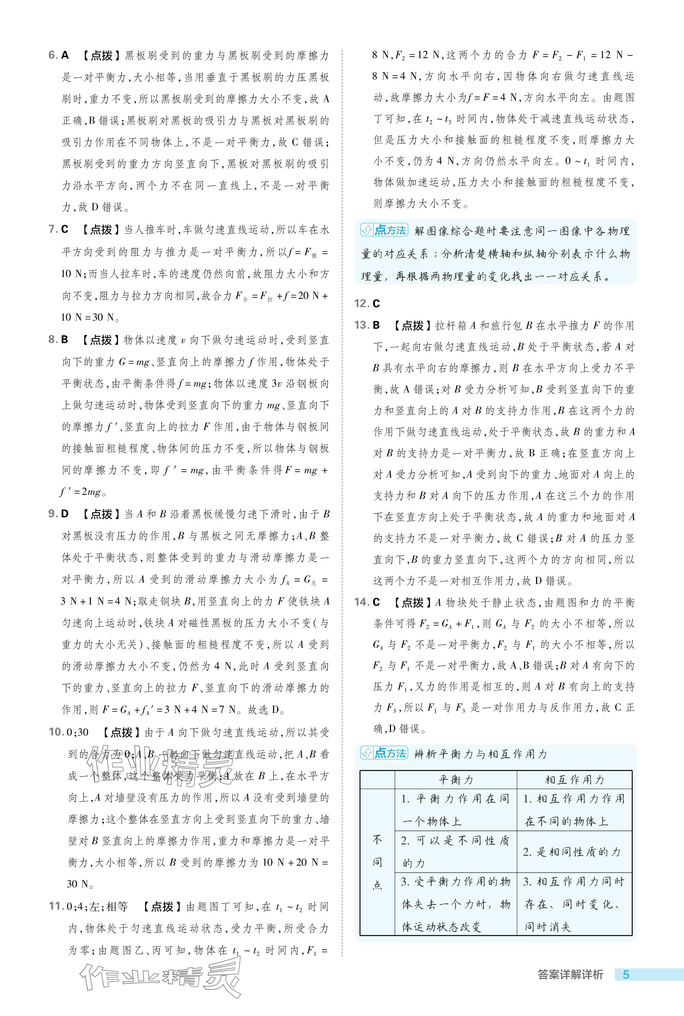 2024年綜合應用創(chuàng)新題典中點八年級物理下冊滬科版 參考答案第5頁