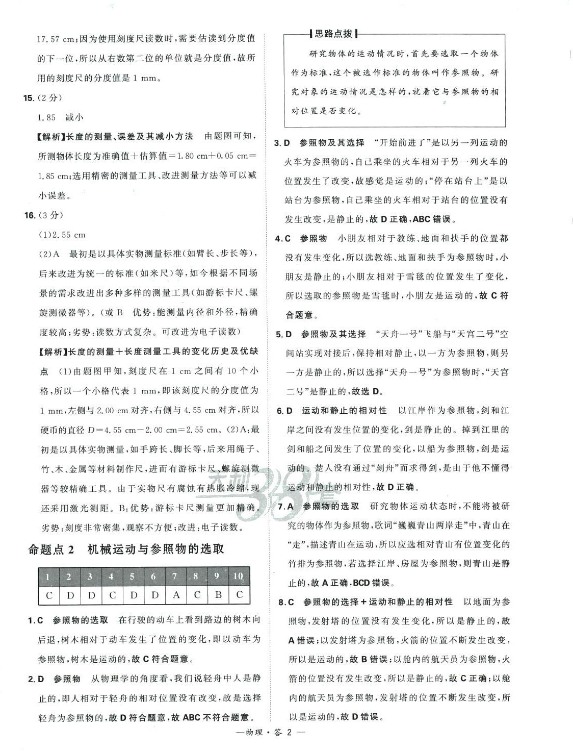 2024年天利38套中考試題分類物理山東專版 第2頁