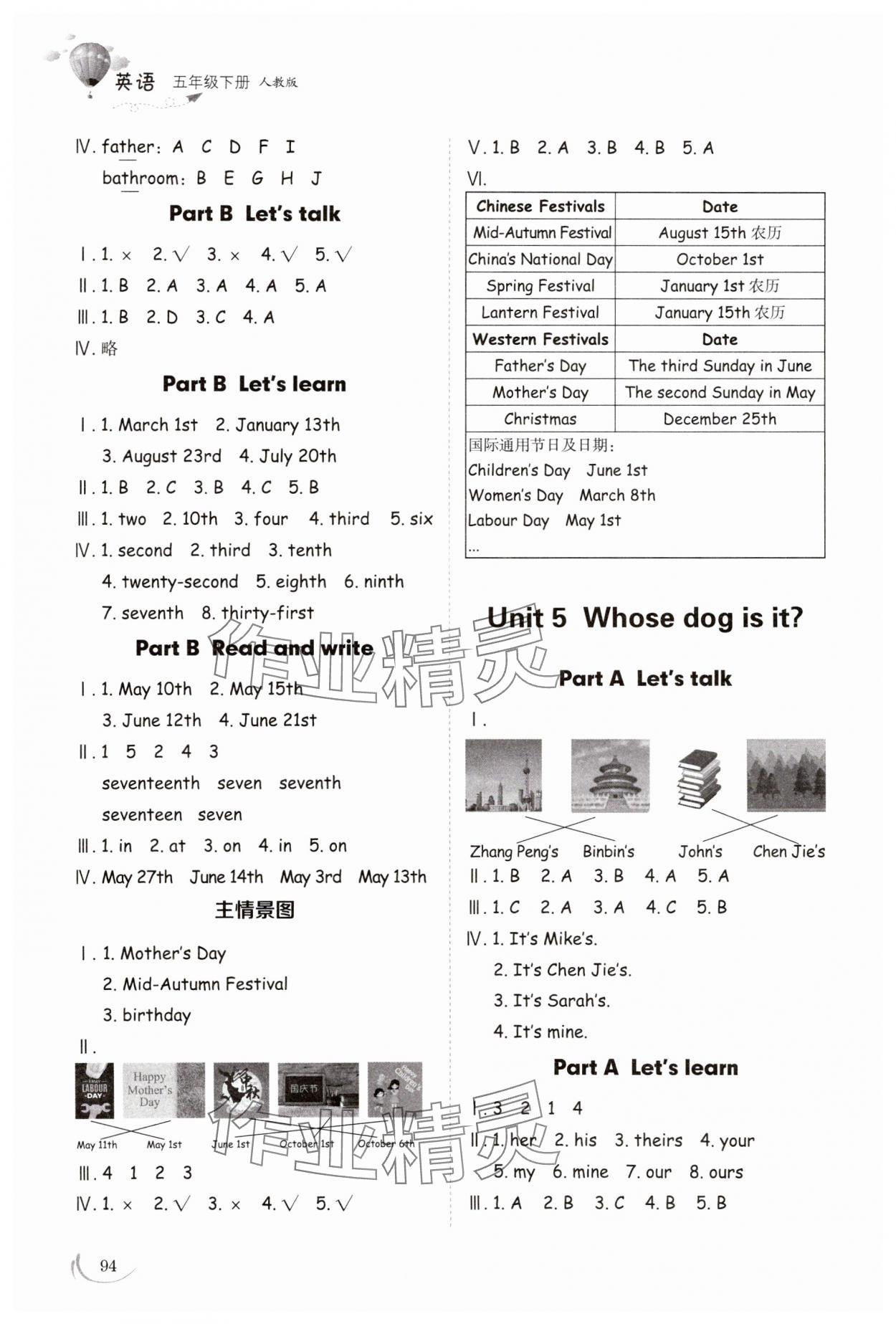 2025年小學同步練習冊五年級英語下冊人教版山東科學技術出版社 第4頁
