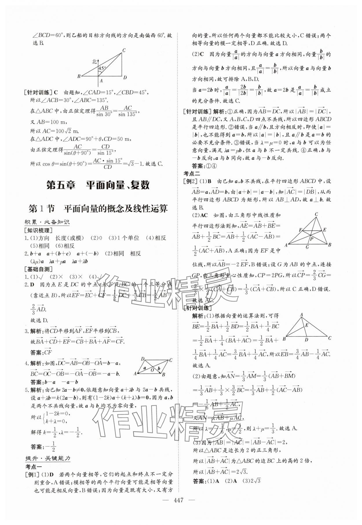 2025年高中总复习导与练数学人教版 参考答案第45页