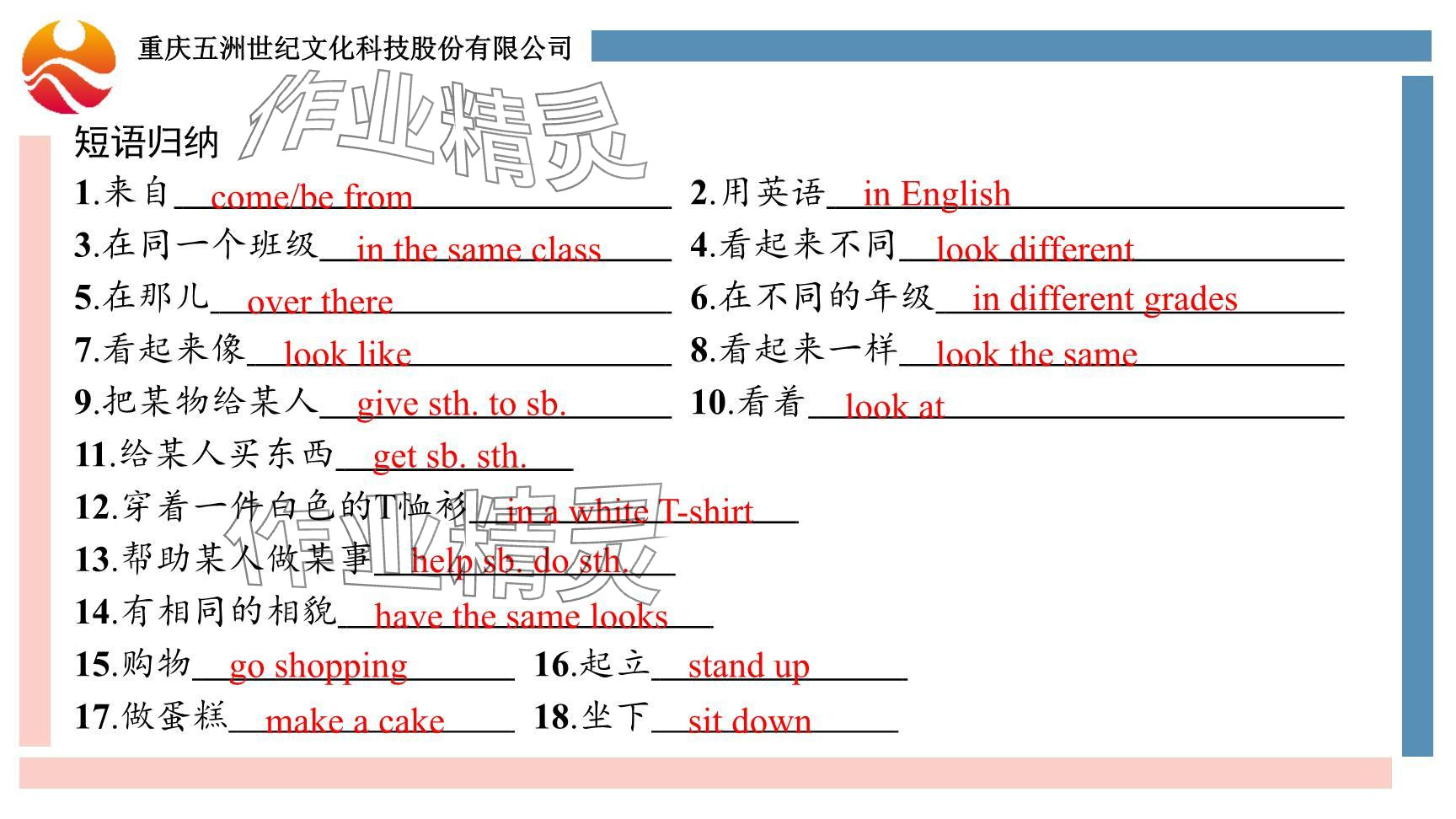 2024年重慶市中考試題分析與復(fù)習(xí)指導(dǎo)英語仁愛版 參考答案第7頁