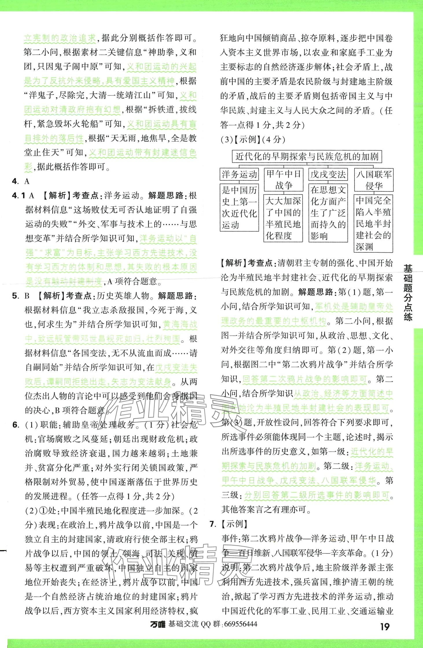 2024年萬唯中考基礎(chǔ)題歷史 第19頁