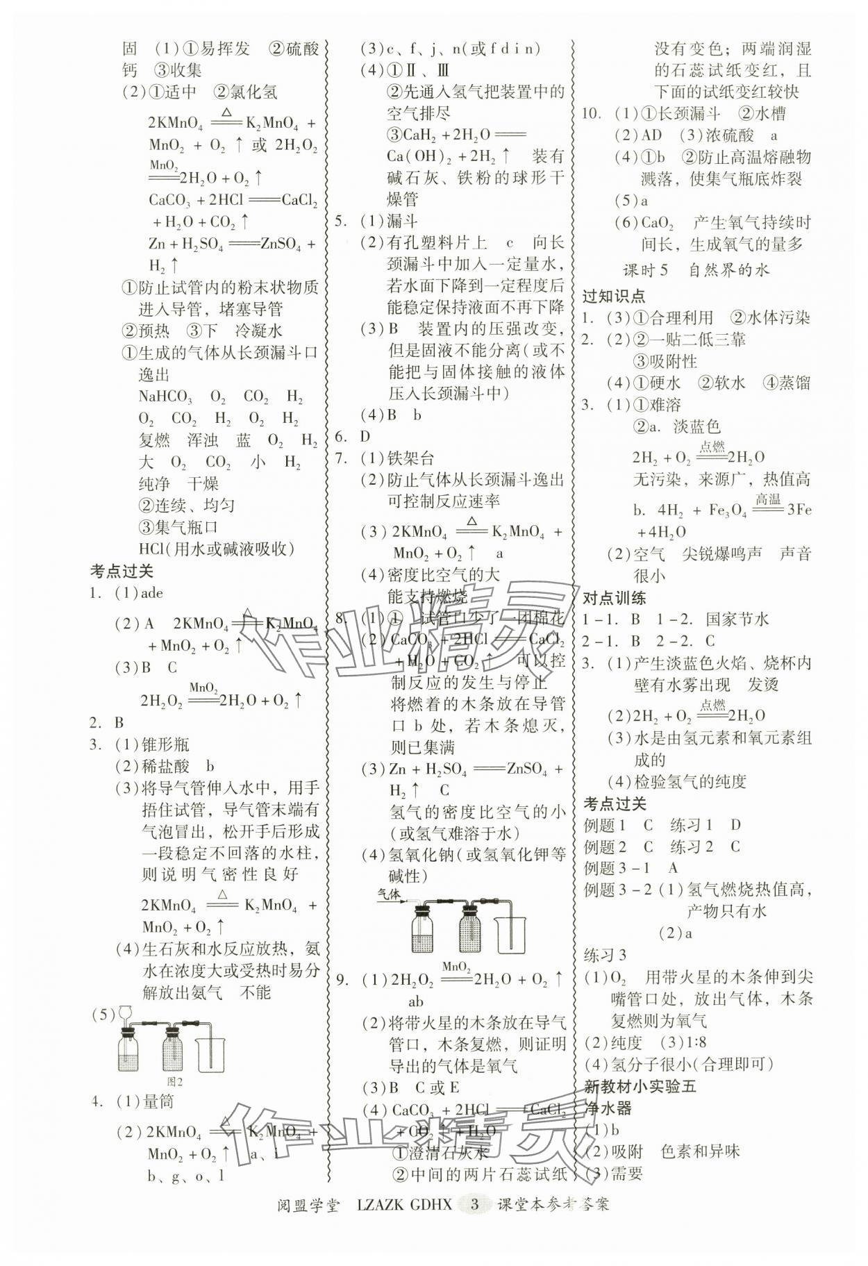 2025年零障礙中考化學(xué)廣東專版 參考答案第3頁(yè)