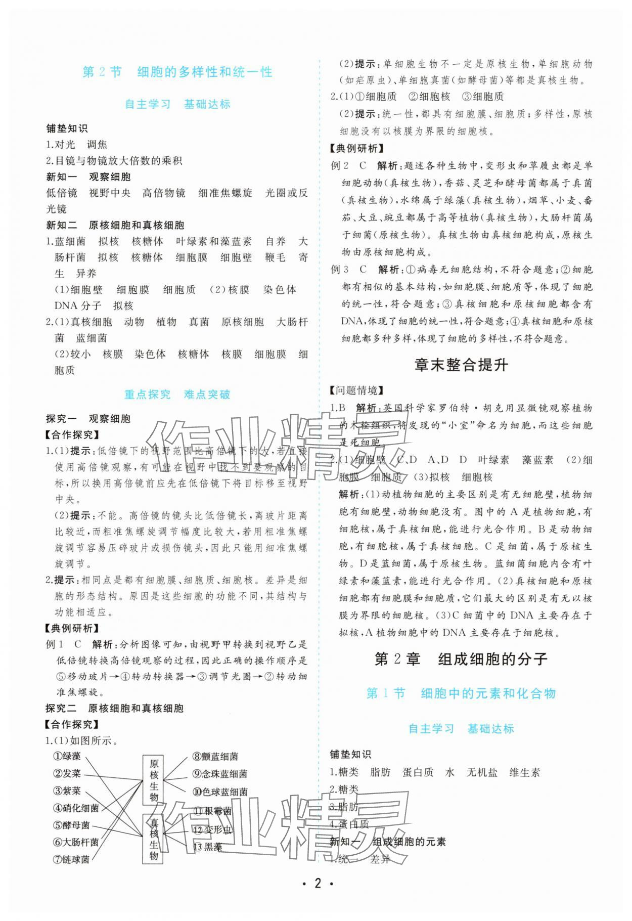 2025年金版学案高中同步辅导与检测高中生物必修1人教版 第2页