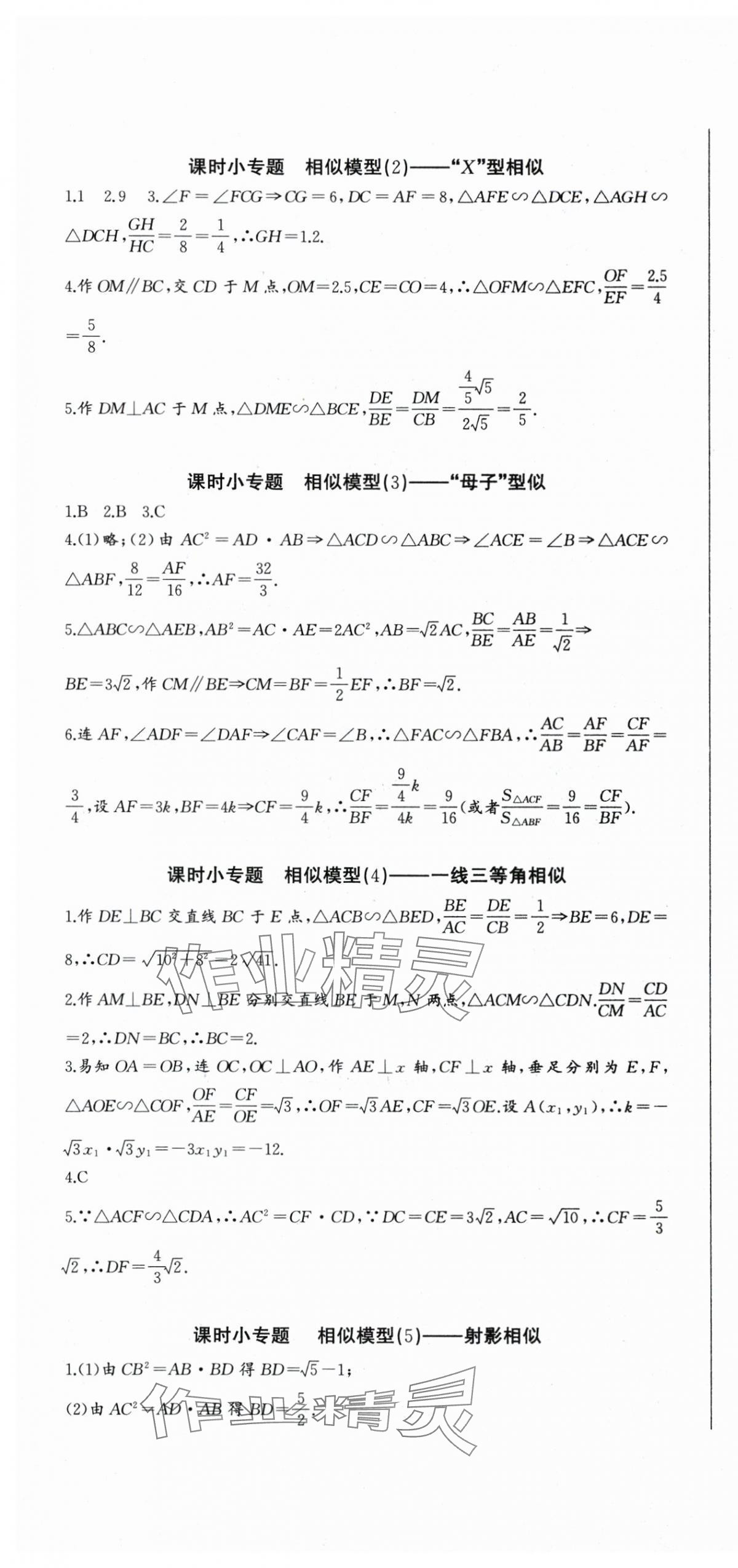 2024年思维新观察九年级数学下册人教版 参考答案第10页