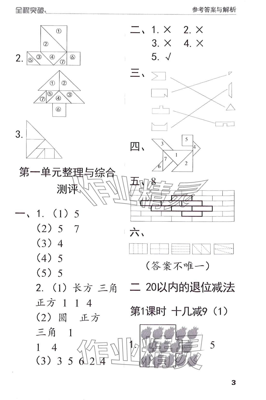 2024年全程突破一年級數(shù)學(xué)下冊人教版 第3頁