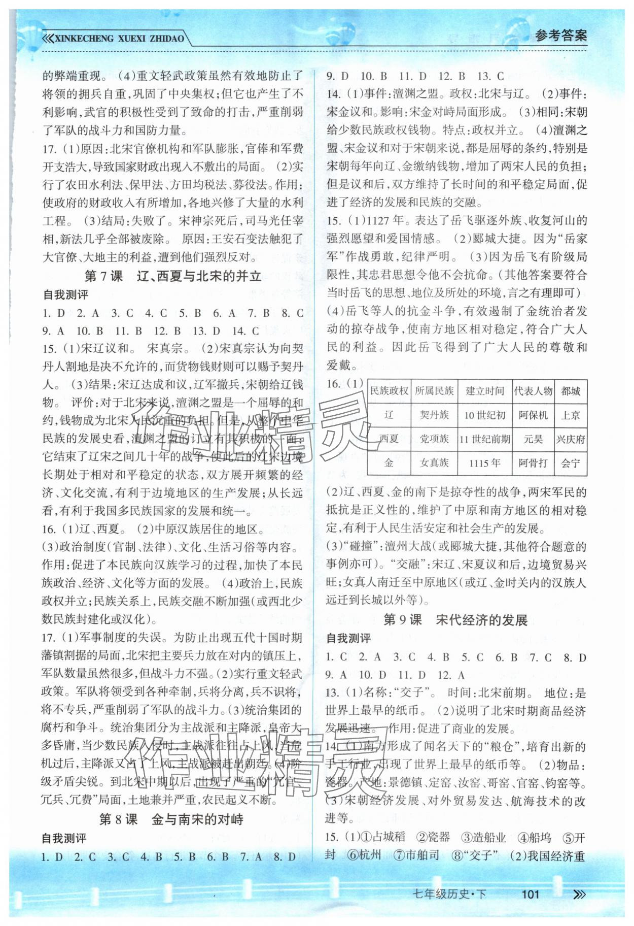 2024年新課程學(xué)習(xí)指導(dǎo)南方出版社七年級歷史下冊人教版 第3頁