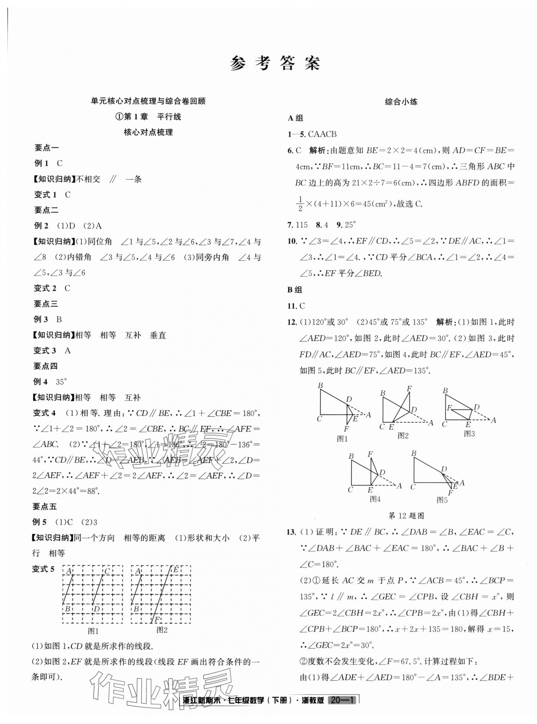 2024年勵耘書業(yè)浙江新期末七年級數(shù)學下冊浙教版 第1頁