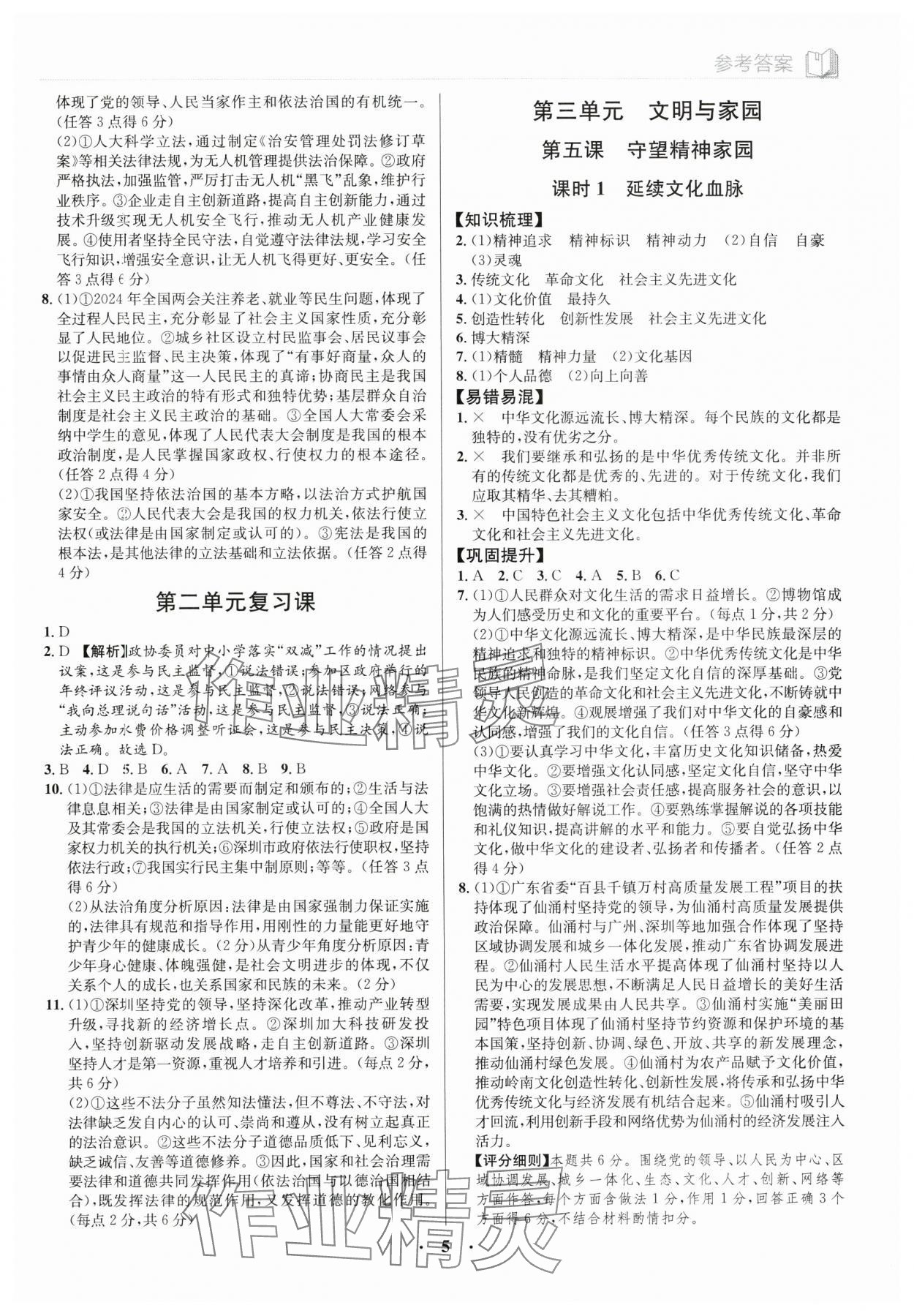 2024年廣東名師講練通九年級道德與法治全一冊人教版深圳專版 第5頁
