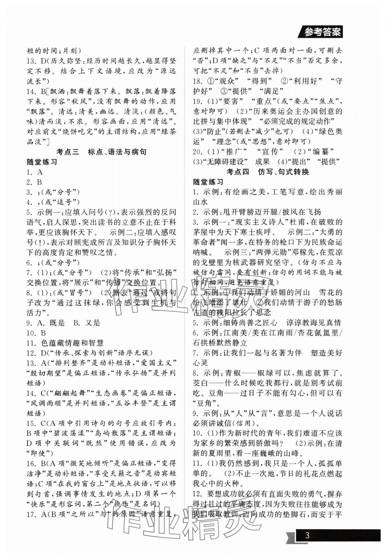 2025年中考提優(yōu)計劃總復習語文&nbsp;第3頁