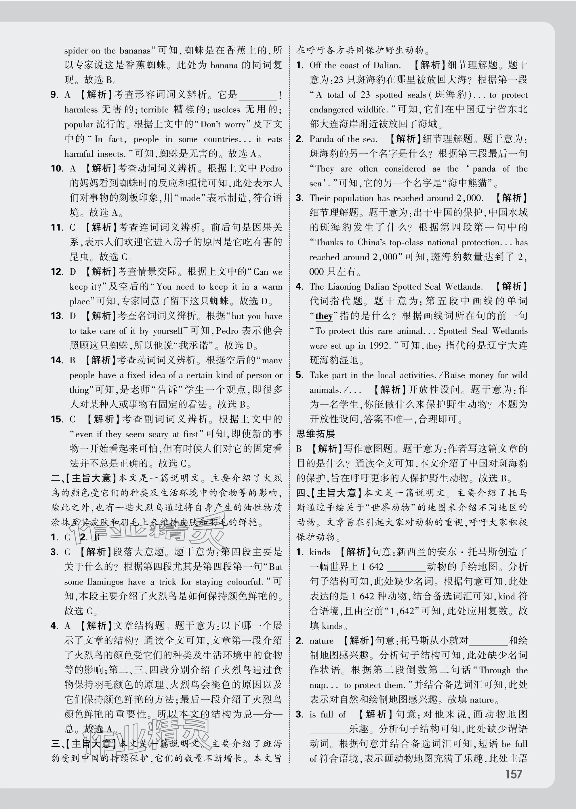 2025年萬唯中考試題研究英語譯林版江蘇專版 參考答案第17頁