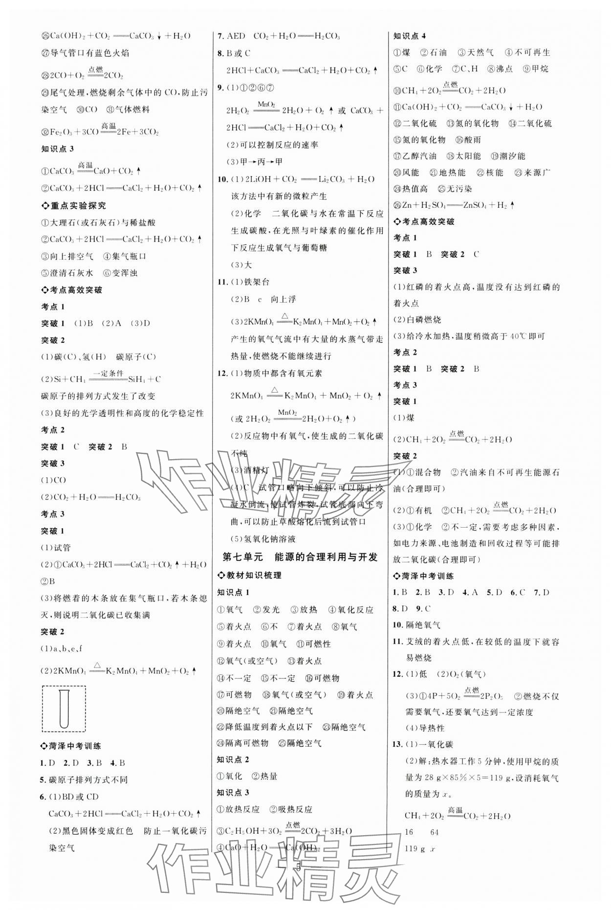 2025年全程導(dǎo)航初中總復(fù)習(xí)化學(xué)人教版菏澤專版 第5頁