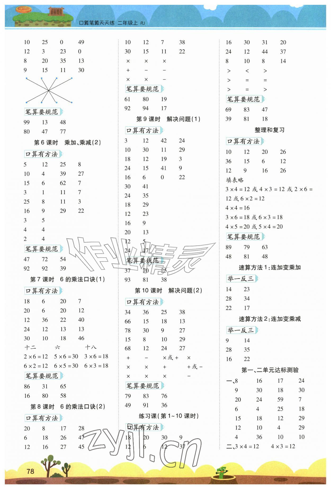 2026年开学了口算笔算天天练二年级数学上册人教版&nbsp;第2页