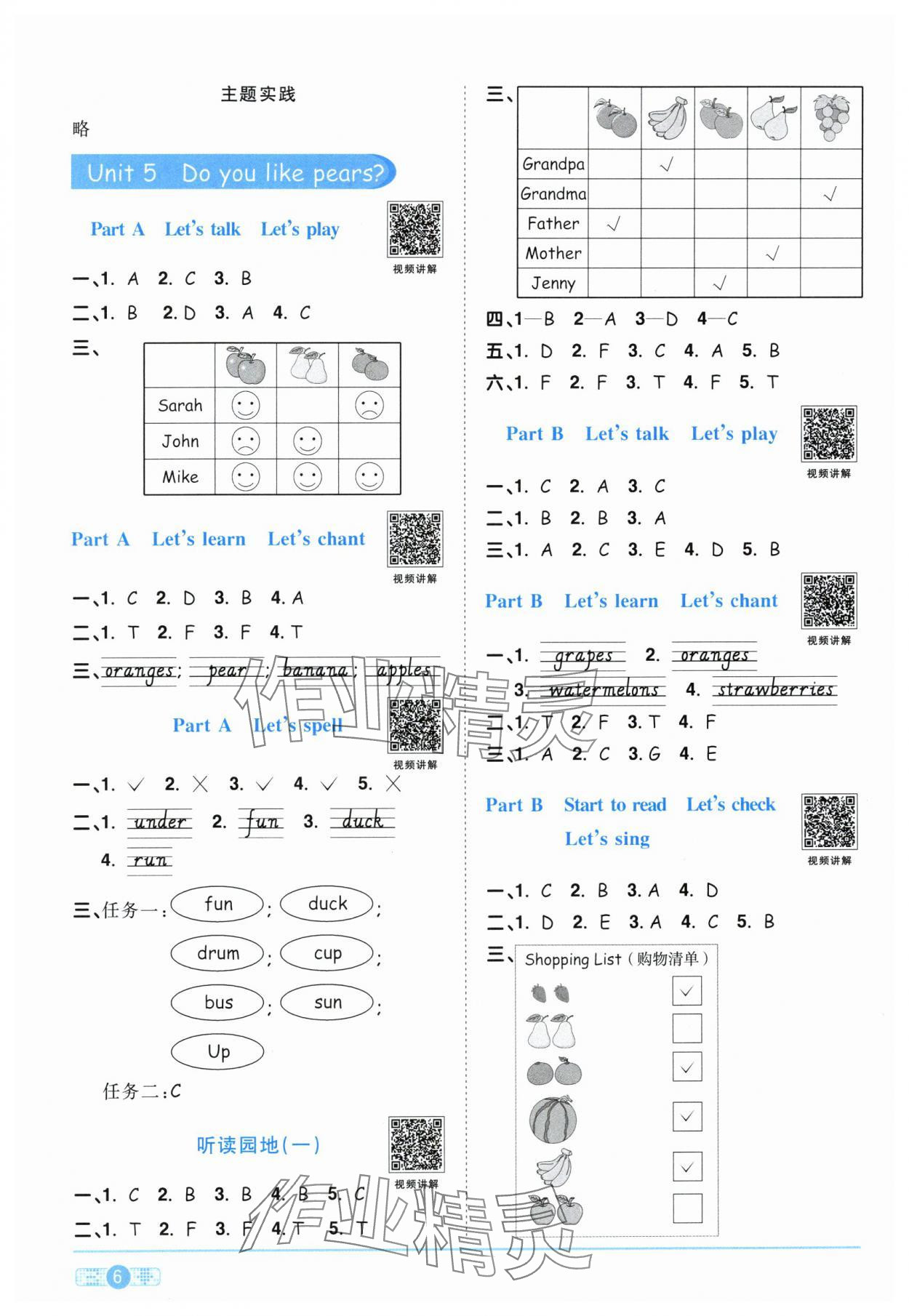 2024年陽(yáng)光同學(xué)課時(shí)達(dá)標(biāo)訓(xùn)練三年級(jí)英語(yǔ)下冊(cè)人教版浙江專(zhuān)版 第6頁(yè)