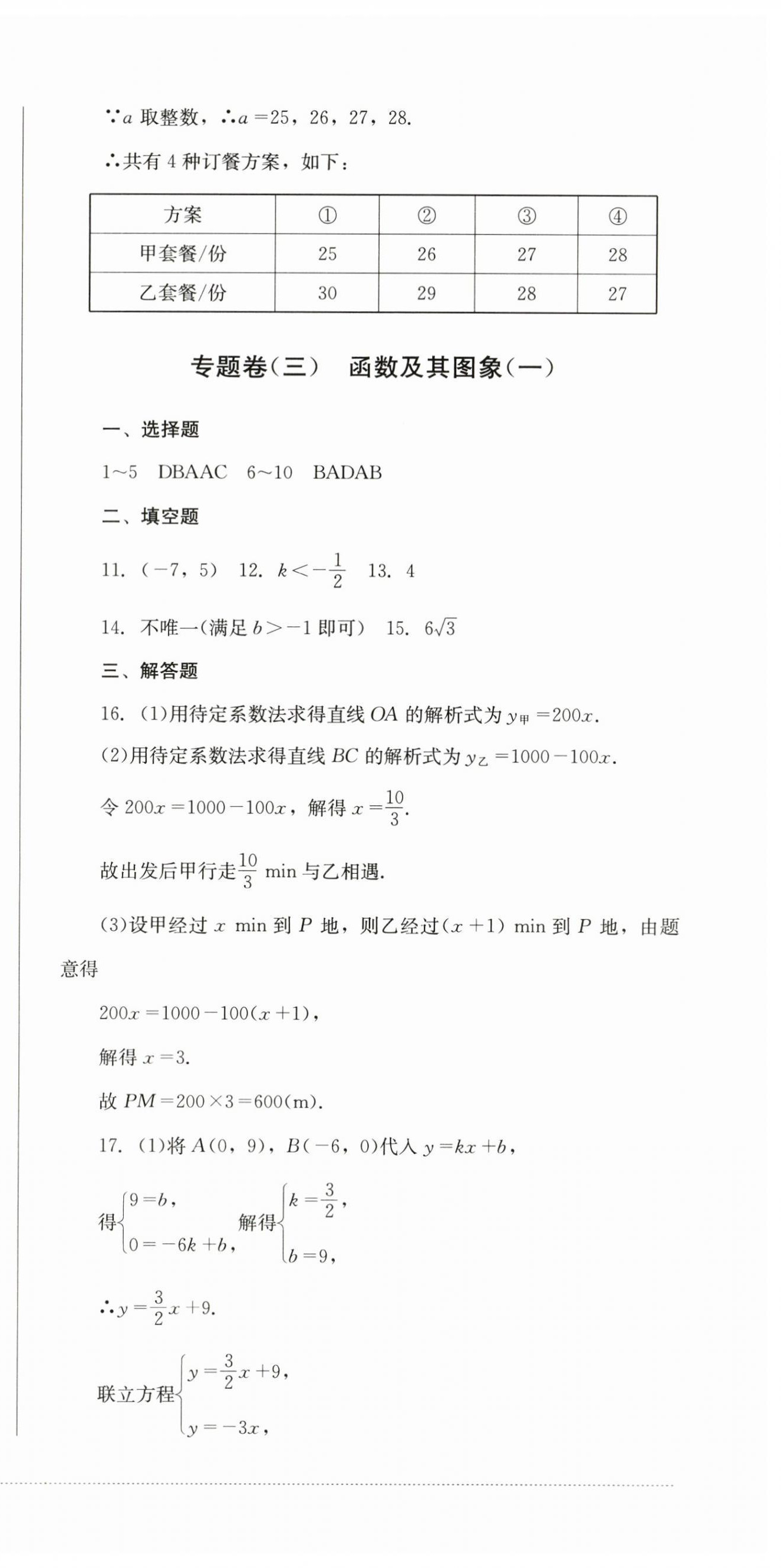 2024年初中毕业中考水平测试数学 第3页