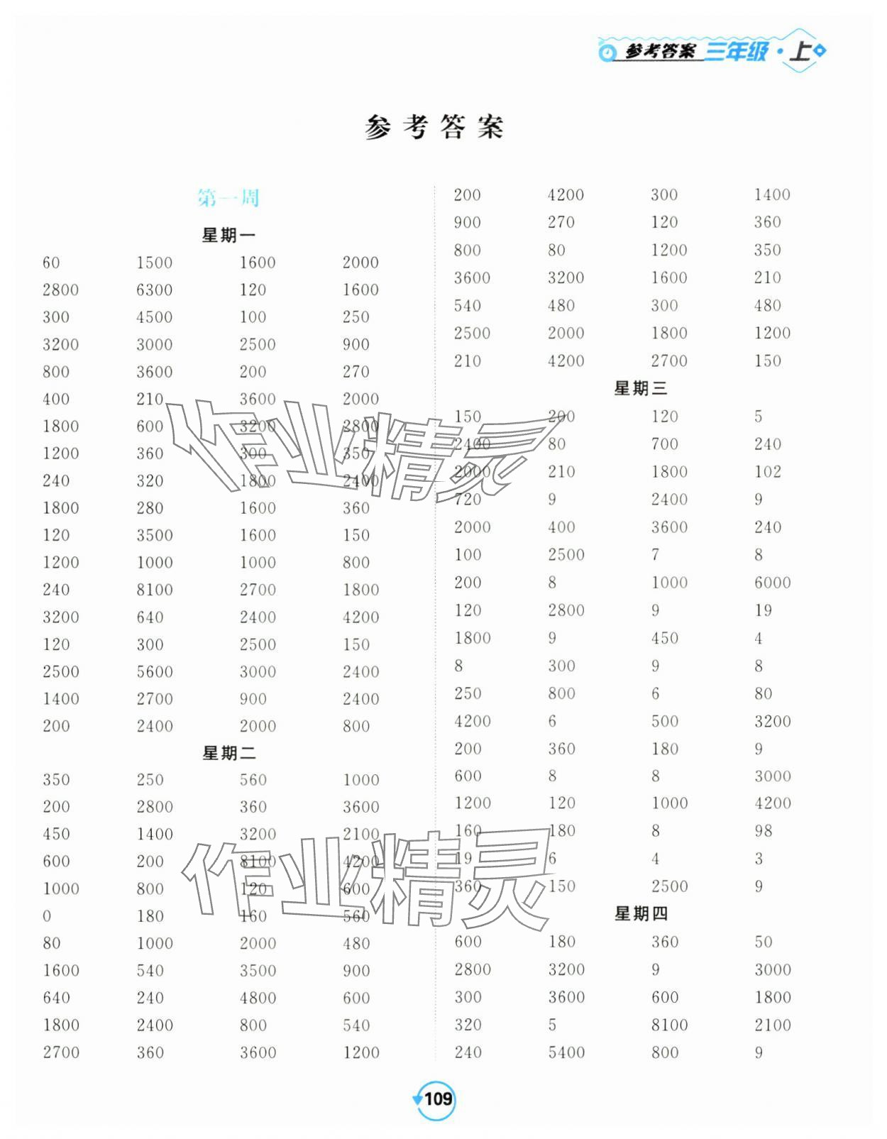 2024年壹學(xué)教育常規(guī)作業(yè)天天練三年級數(shù)學(xué)上冊蘇教版 第1頁