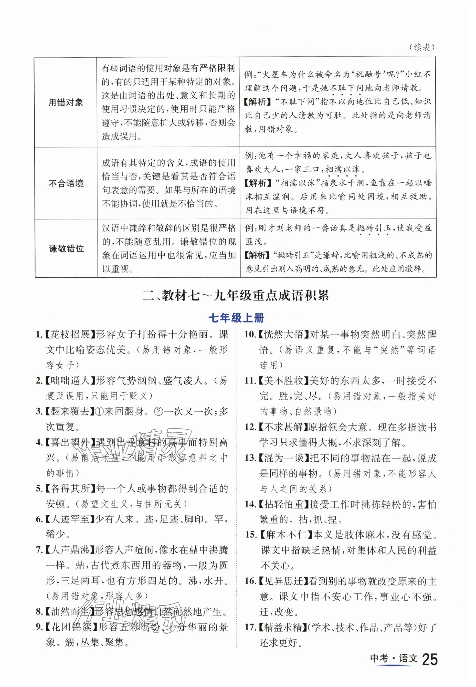 2024年國華圖書中考拐點語文南充專版 參考答案第25頁