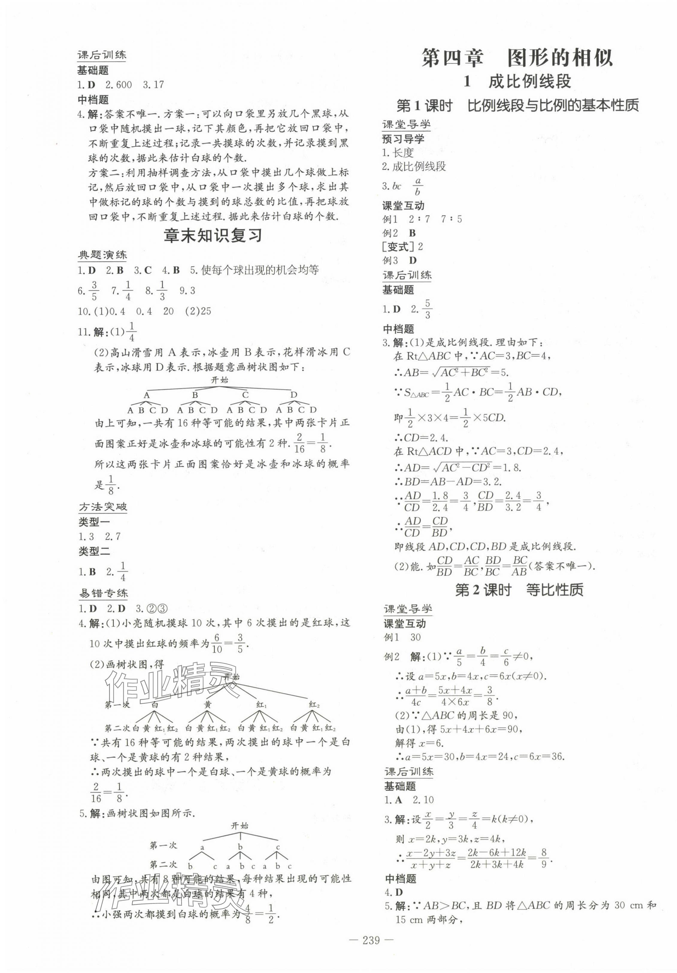 2023年導(dǎo)與練九年級數(shù)學(xué)全一冊北師大版貴州專版 第11頁