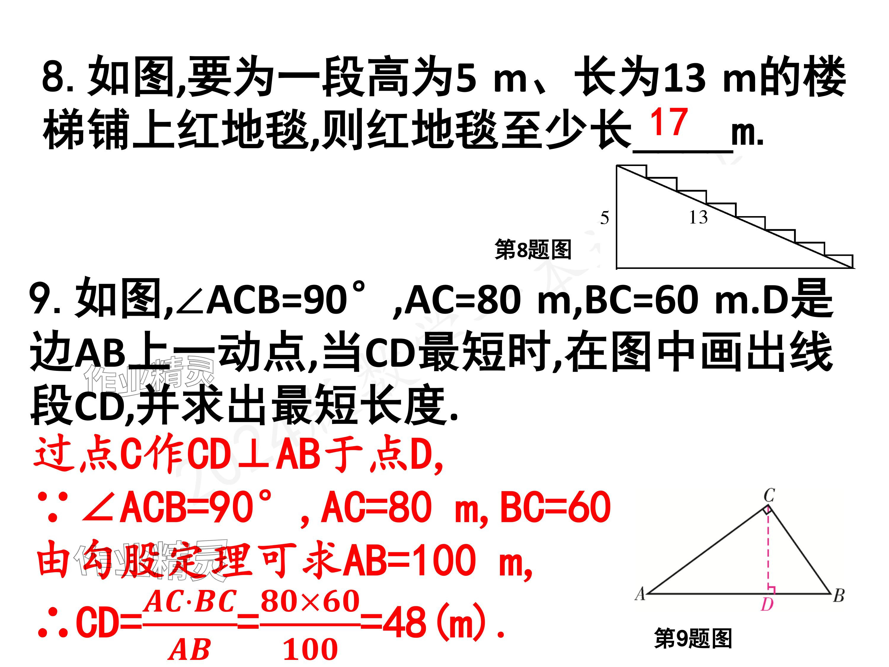 2024年一本通武漢出版社八年級數(shù)學(xué)上冊北師大版核心板 參考答案第20頁