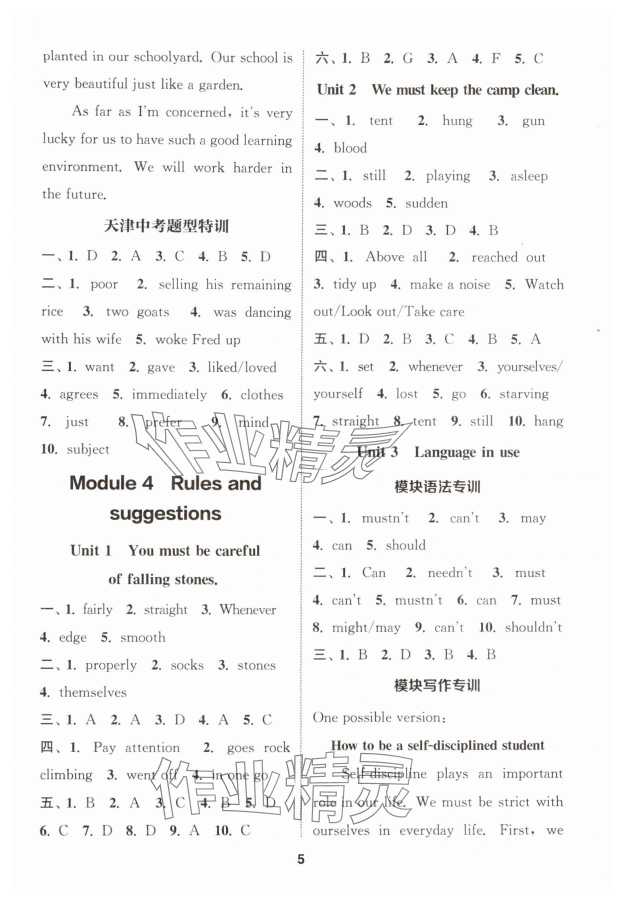 2025年通城學(xué)典課時(shí)作業(yè)本九年級(jí)英語下冊(cè)外研版天津?qū)０?nbsp;第5頁