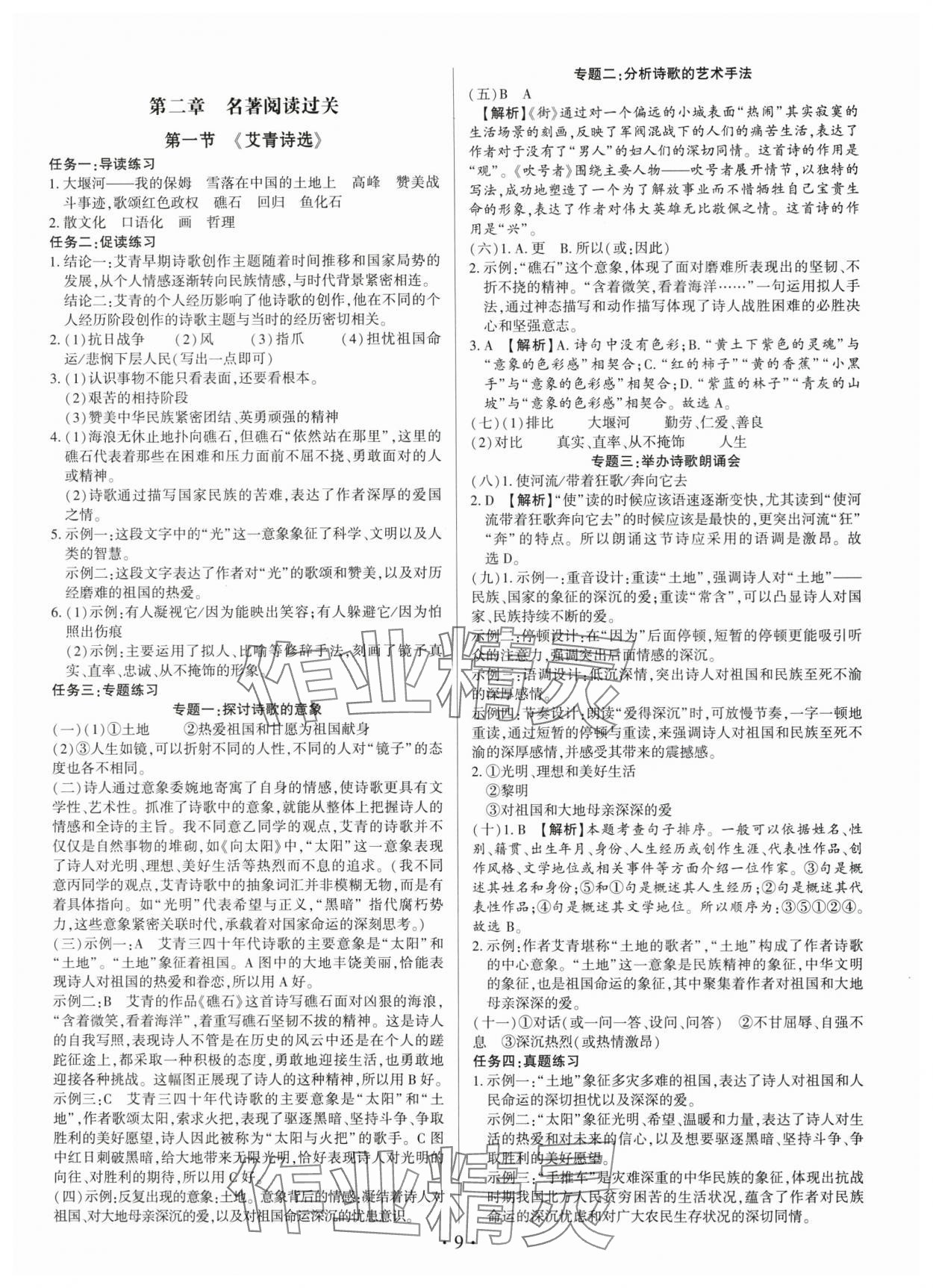 2025年基礎(chǔ)精練九年級(jí)語文全一冊(cè)人教版深圳專版 第9頁