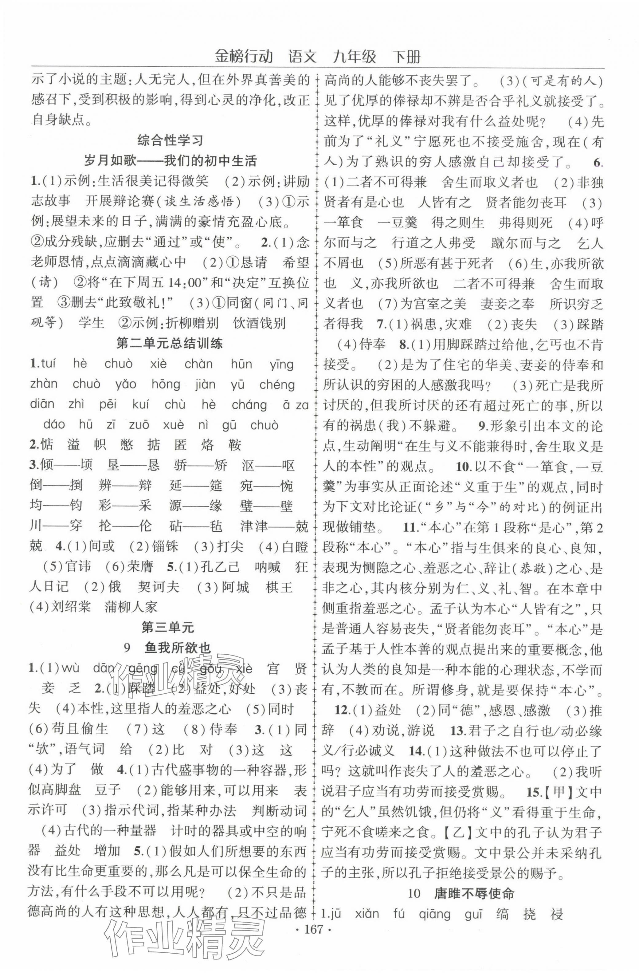 2025年金榜行動(dòng)九年級(jí)語(yǔ)文下冊(cè)人教版 第5頁(yè)