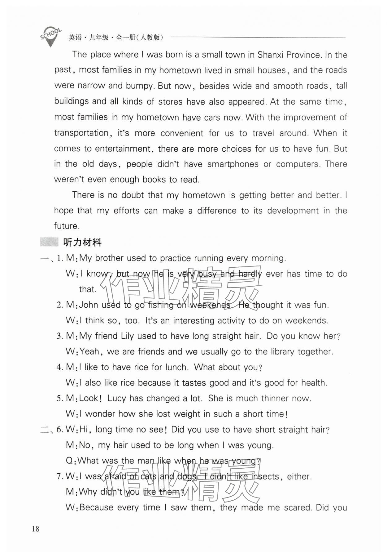 2025年新課程問題解決導學方案九年級英語全一冊人教版 參考答案第18頁