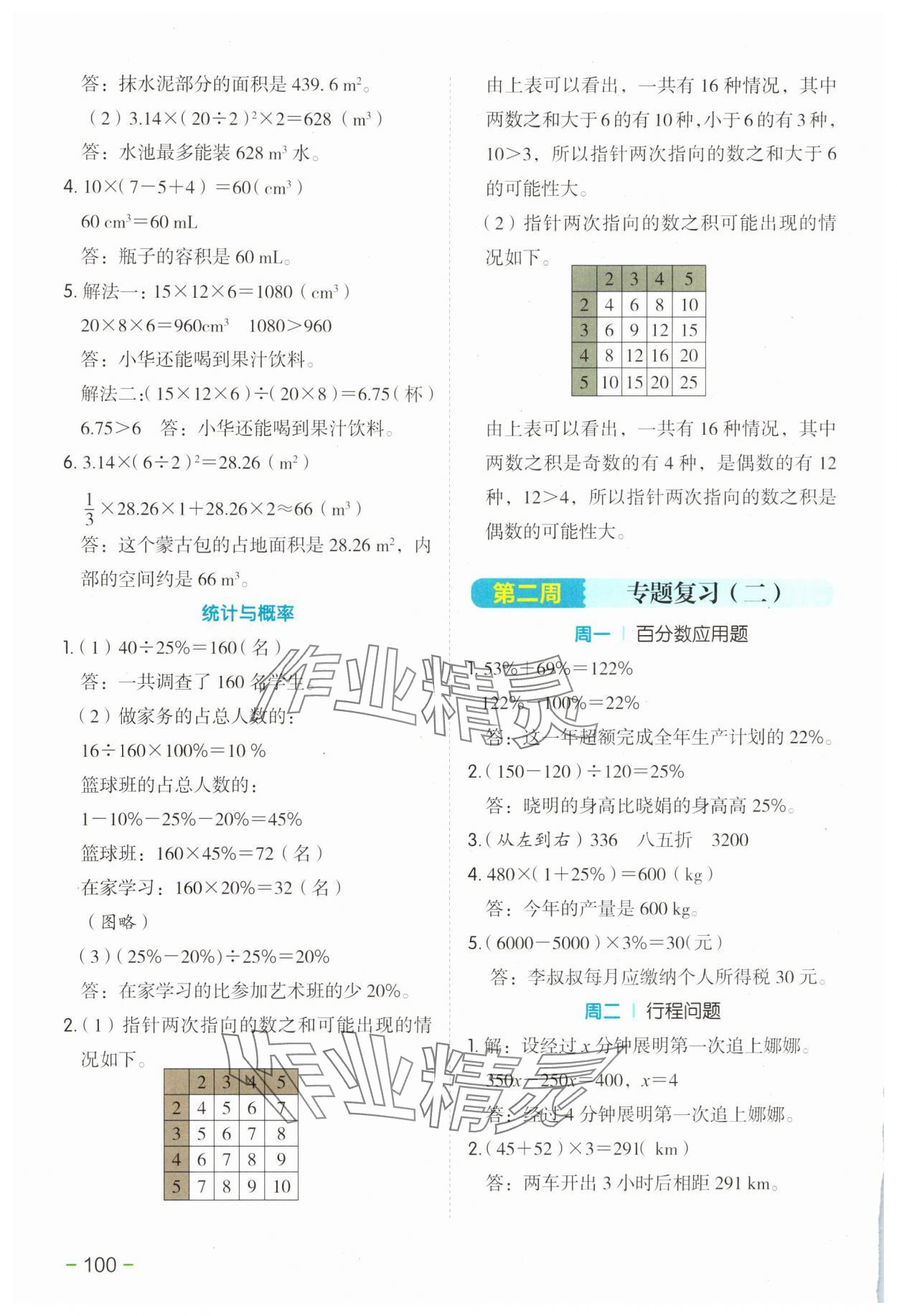2025年开心教育暑假衔接湖南教育出版社六年级数学 第2页