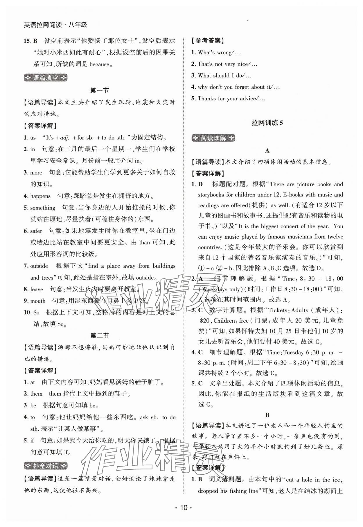 2025年閱讀拉網訓練八年級英語人教版 第10頁